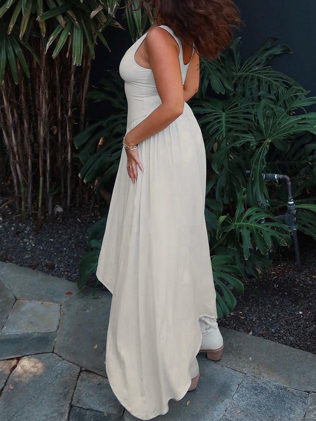 Wide Strap Flowy Maxi Dress