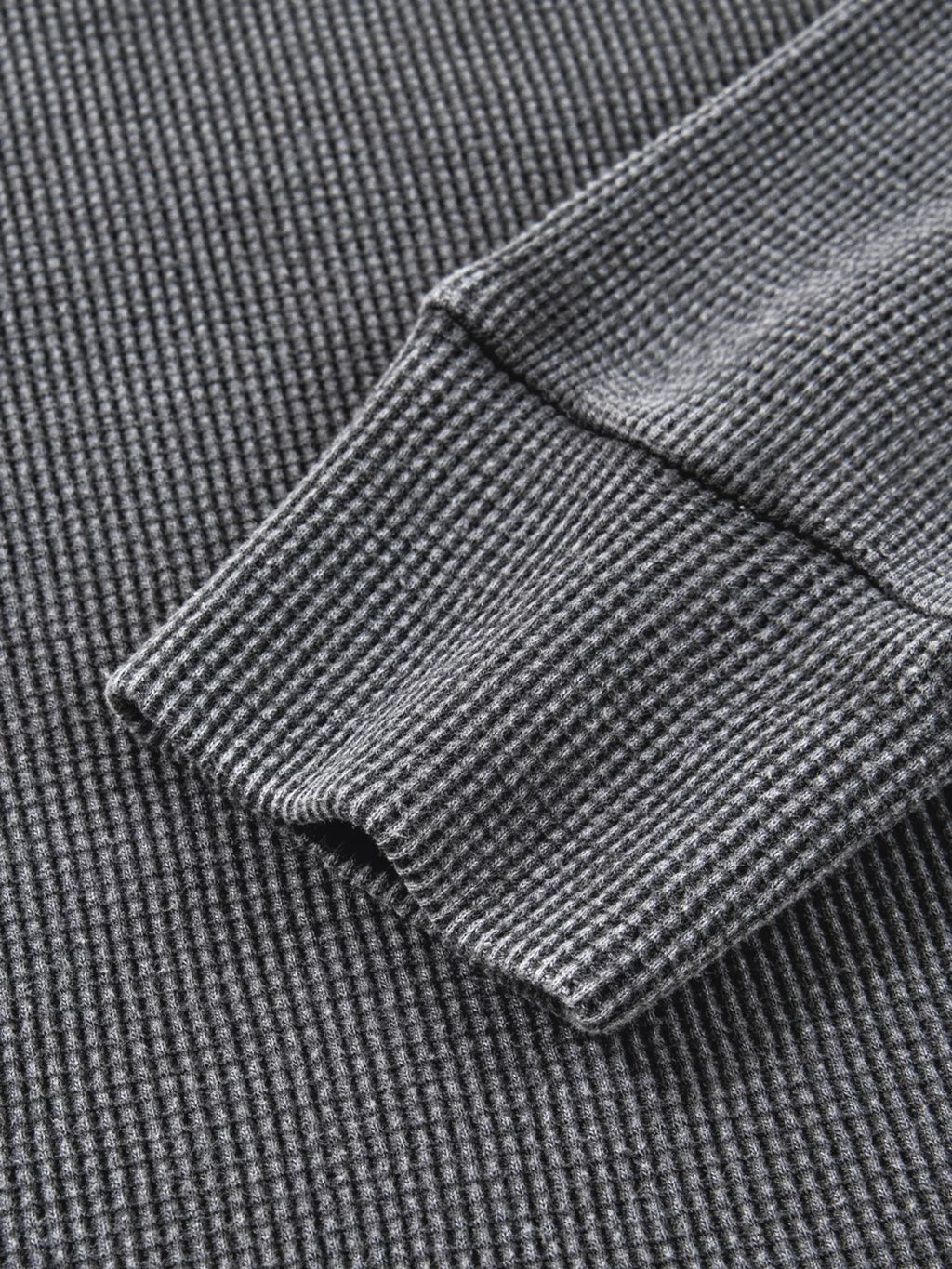 Waffle Knit Patchwork Long Sleeve Loose Sweatshirt