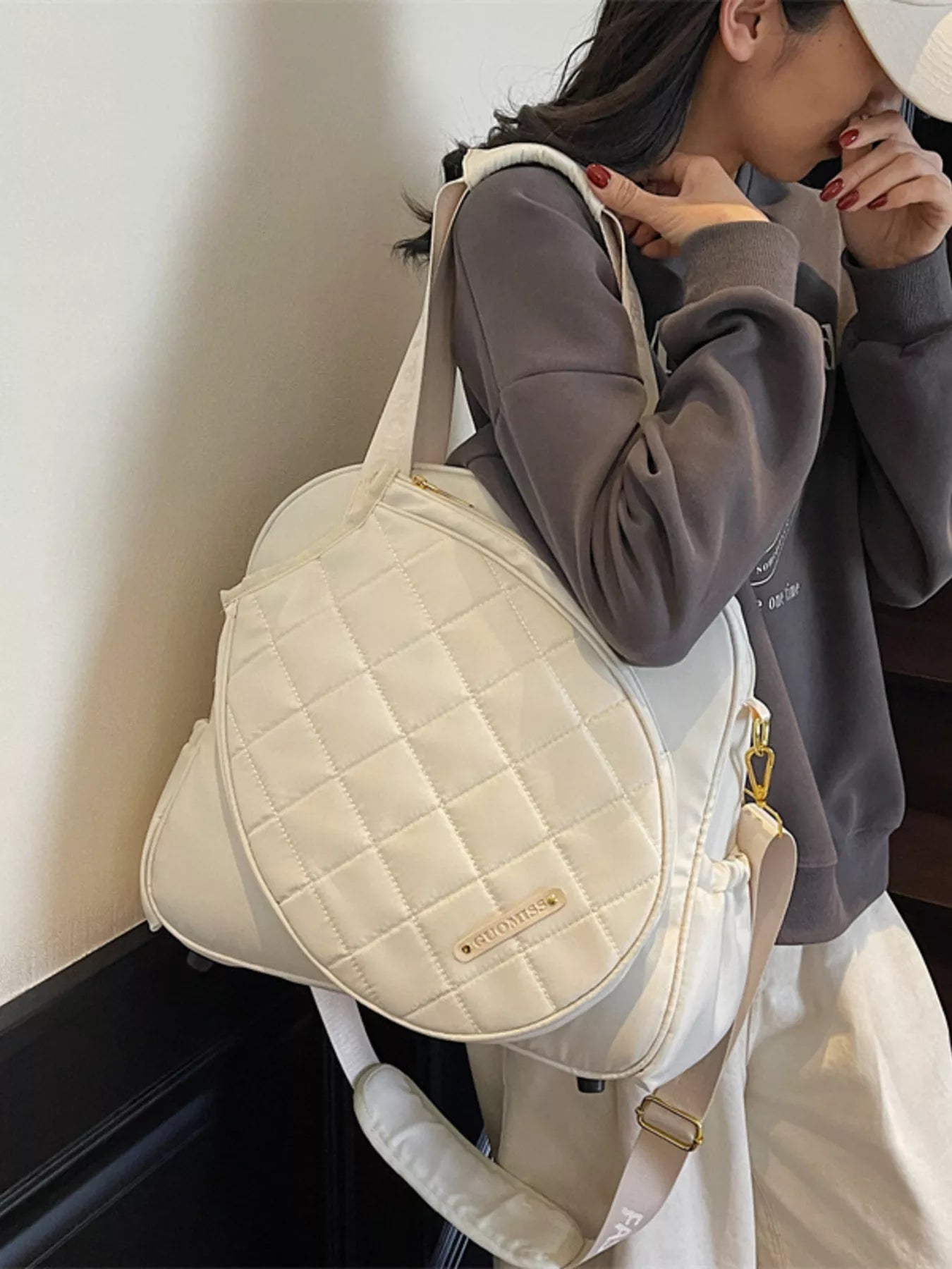 Quilted Badminton Racket Shoulder Bag