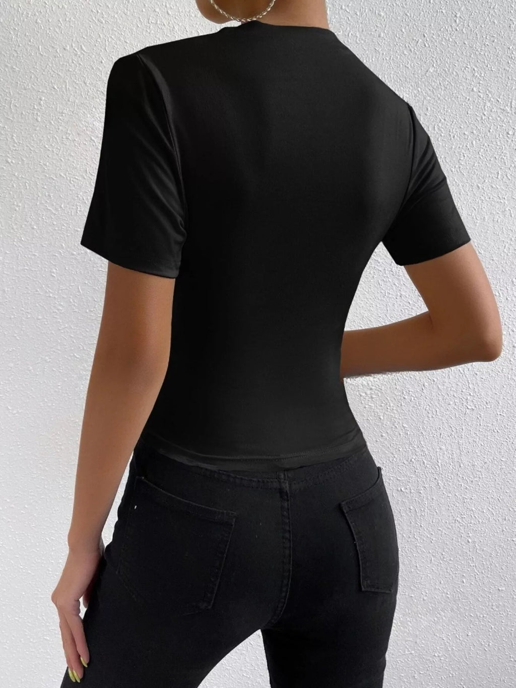 Ruched Short Sleeve T-Shirt