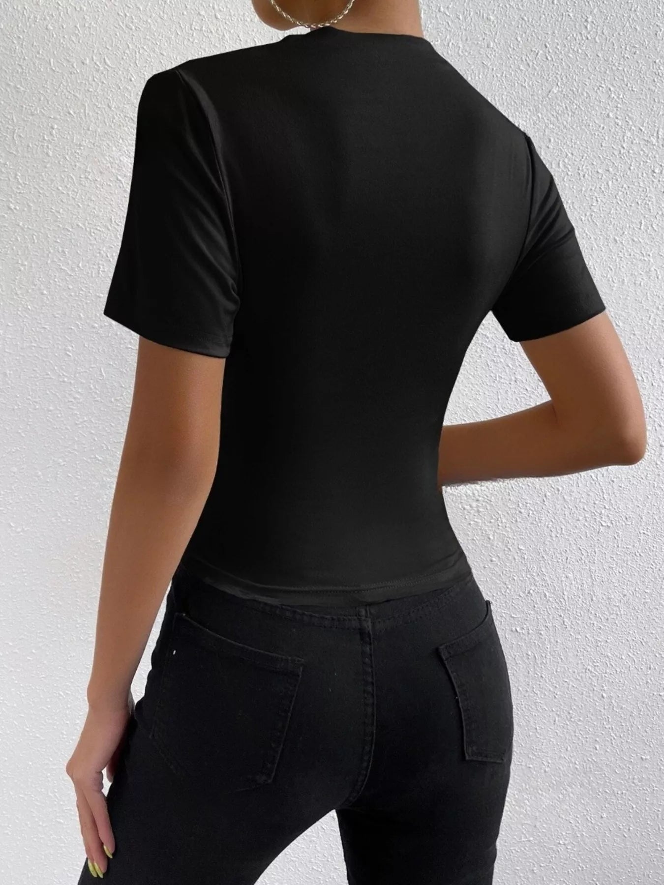 Ruched Short Sleeve T-Shirt