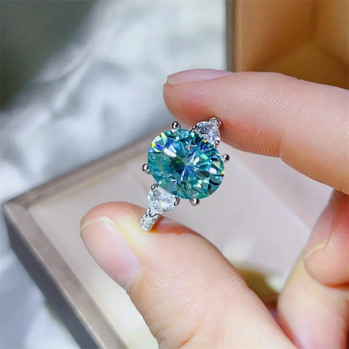 5 Carat Moissanite 925 Sterling Silver Ring