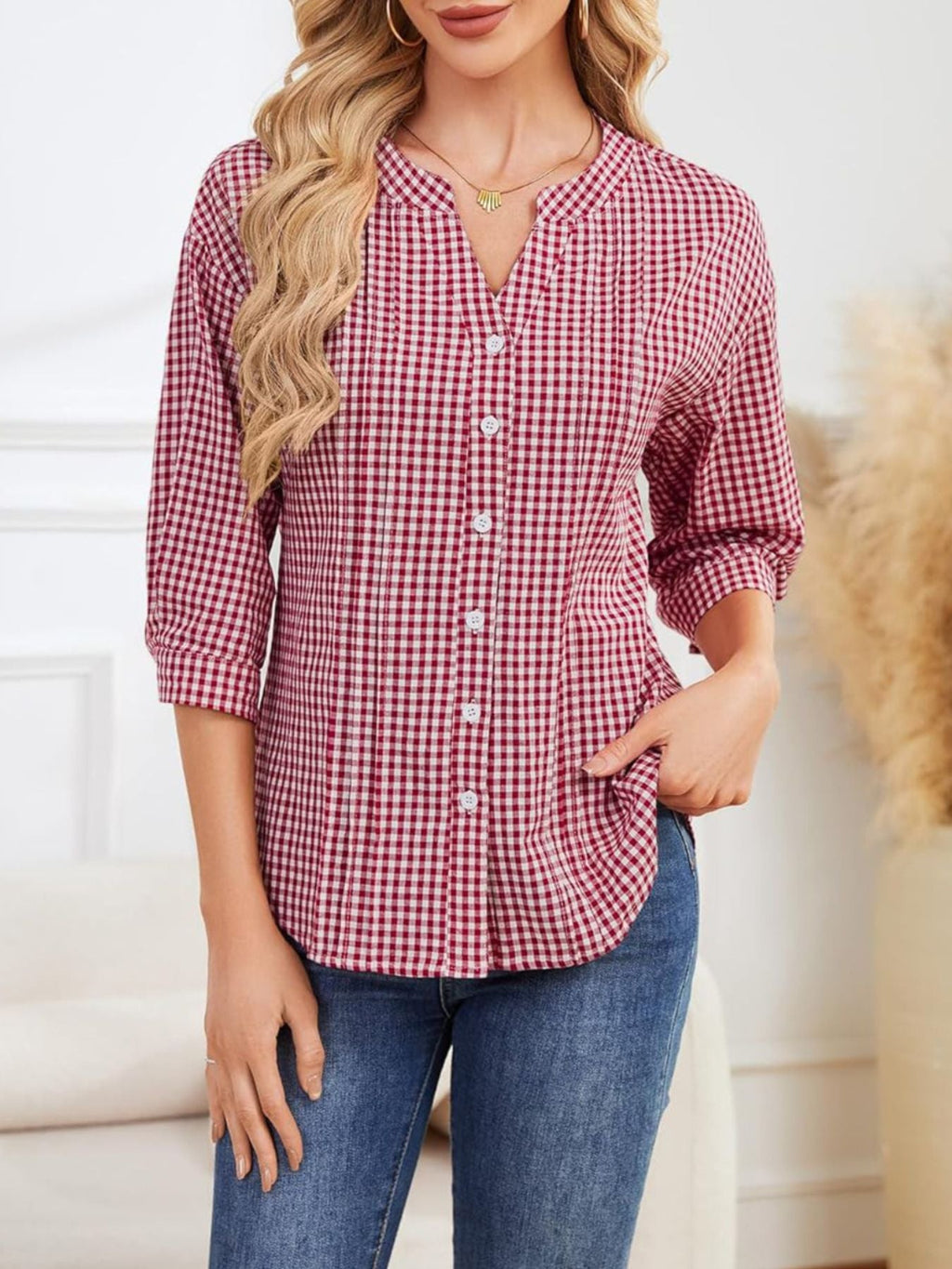 Button-Down Notched Shirt