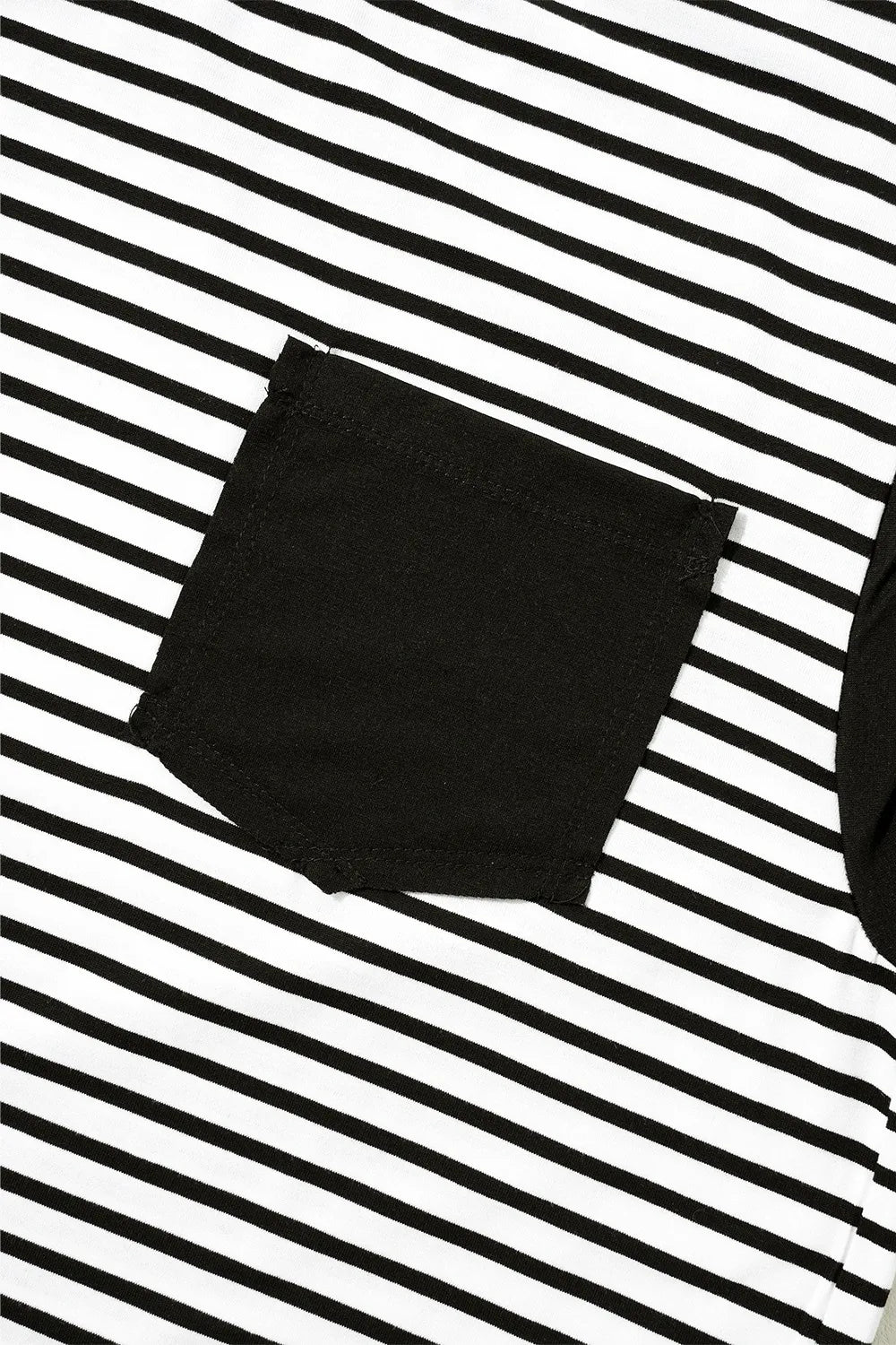 Striped Round Neck Cap Sleeve Top
