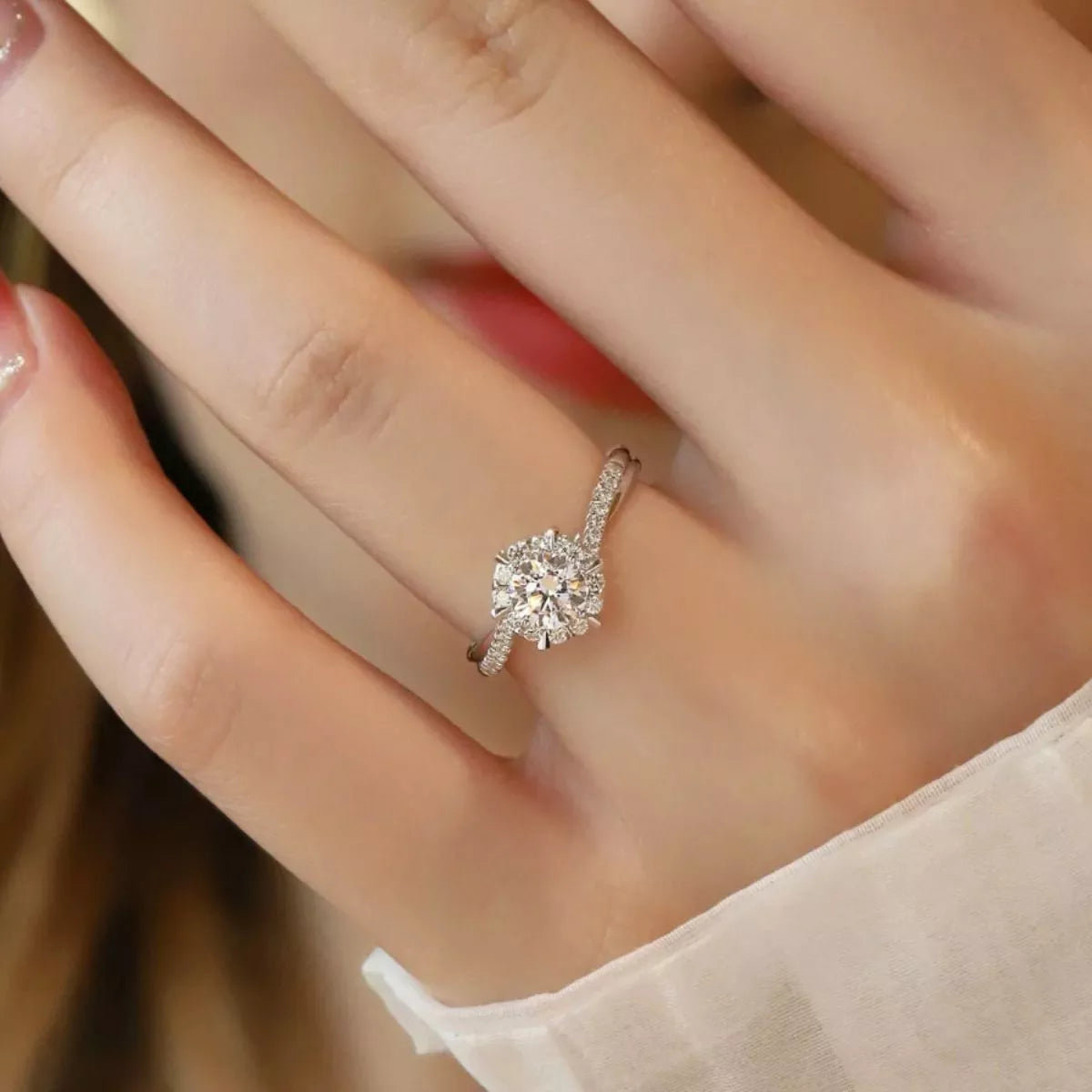 2 Carat Moissanite 925 Sterling Silver Ring