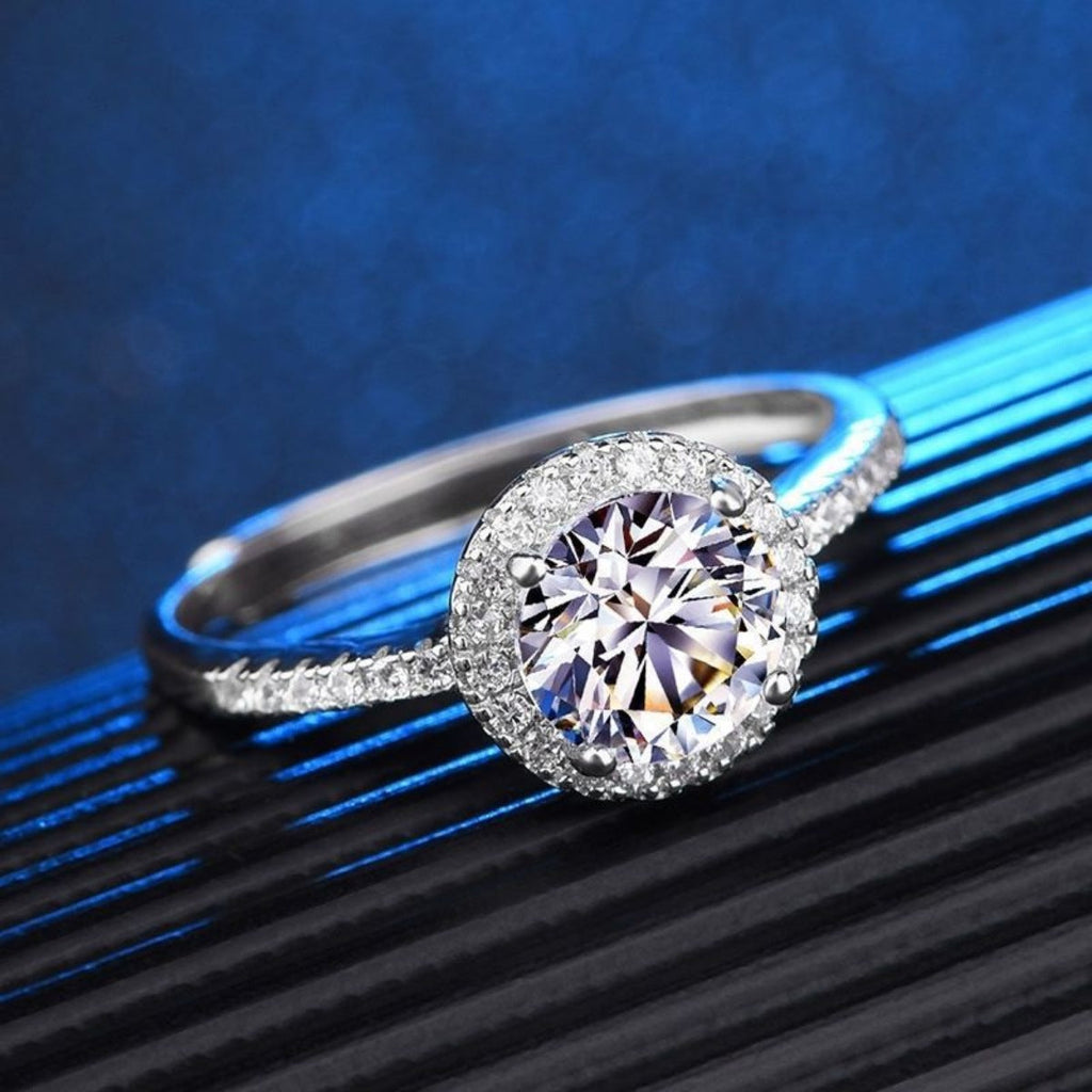 1 Carat Moissanite 925 Sterling Silver Ring