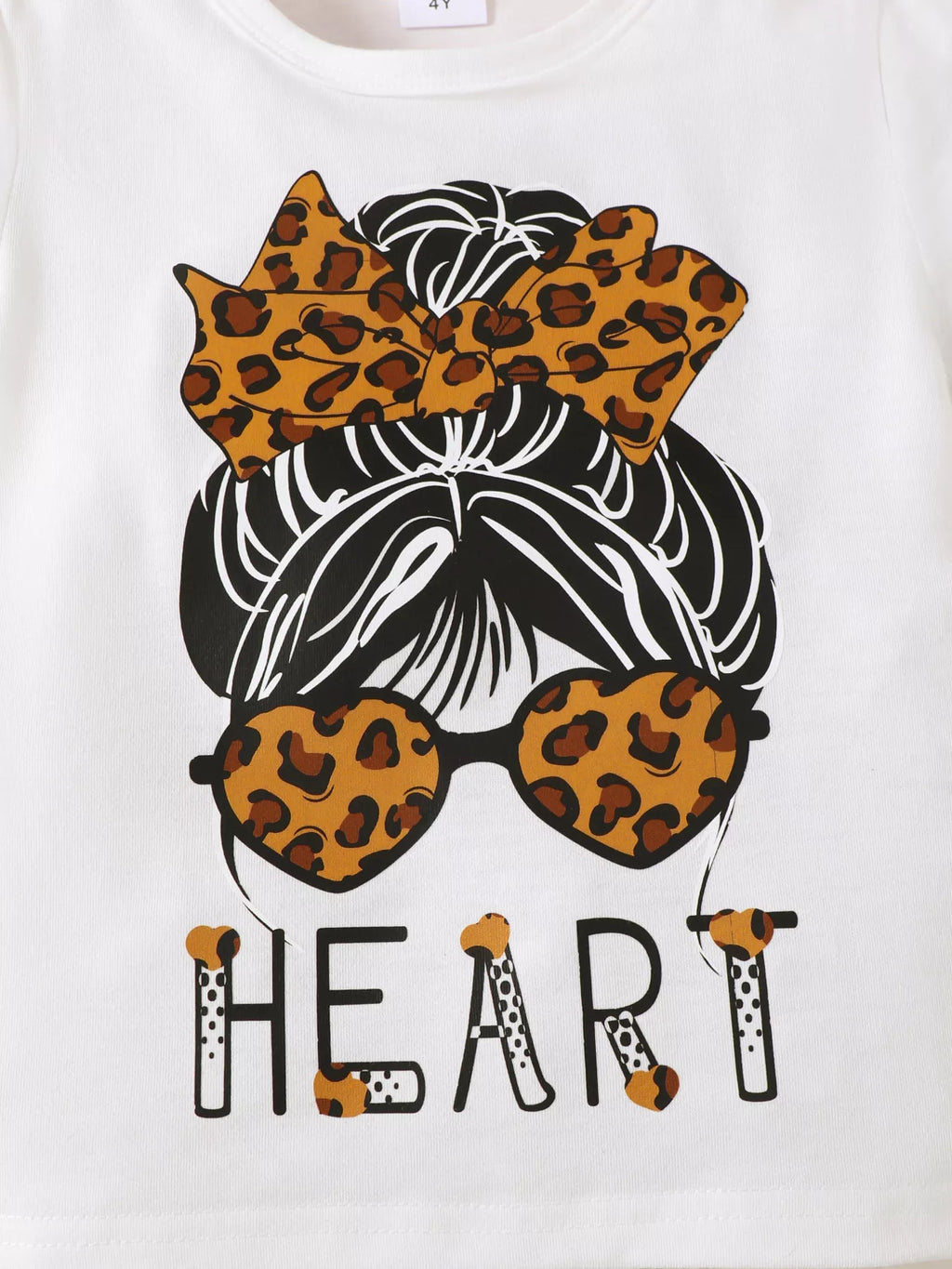 Children's Leopard Graphic Tee & Skirt Set