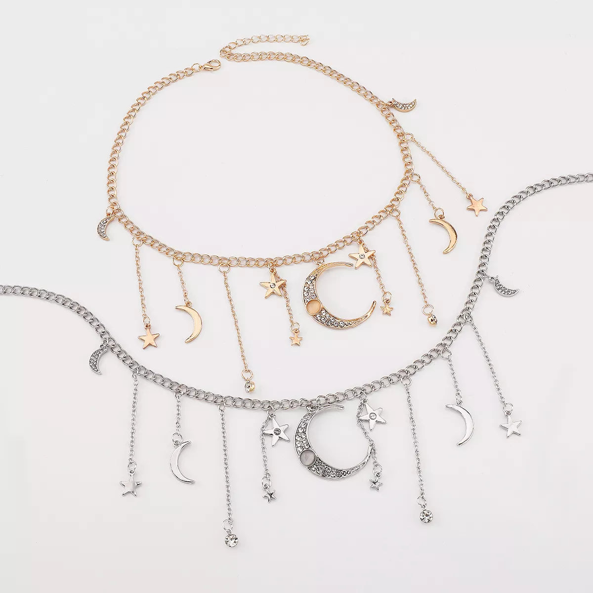 Moon & Star Charm Necklace