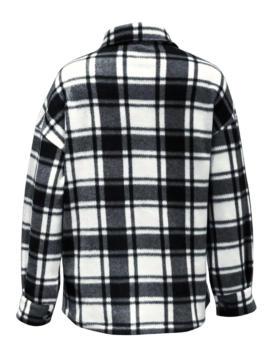 Plaid Button-Up Jacket