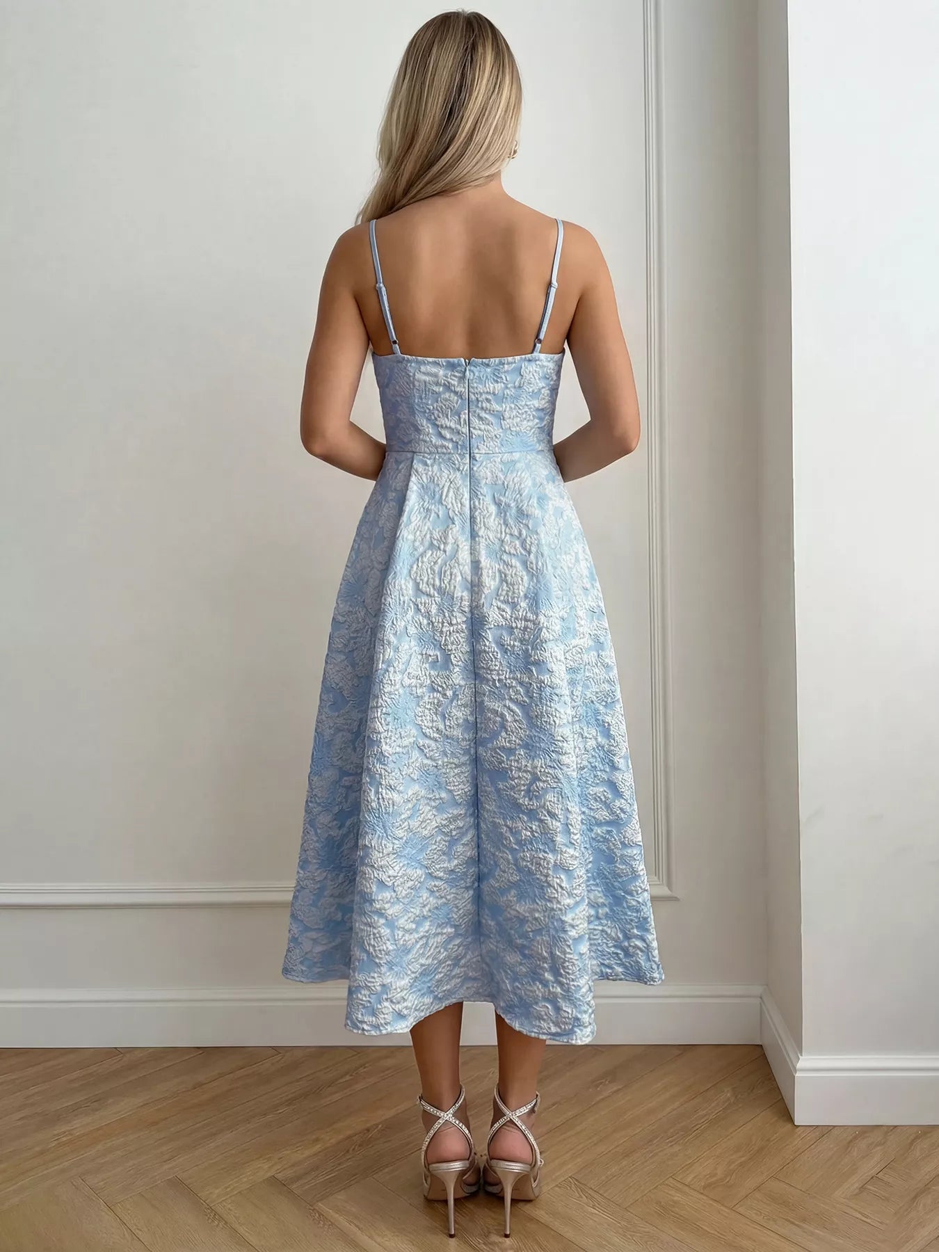 Textured A-Line Midi Dress
