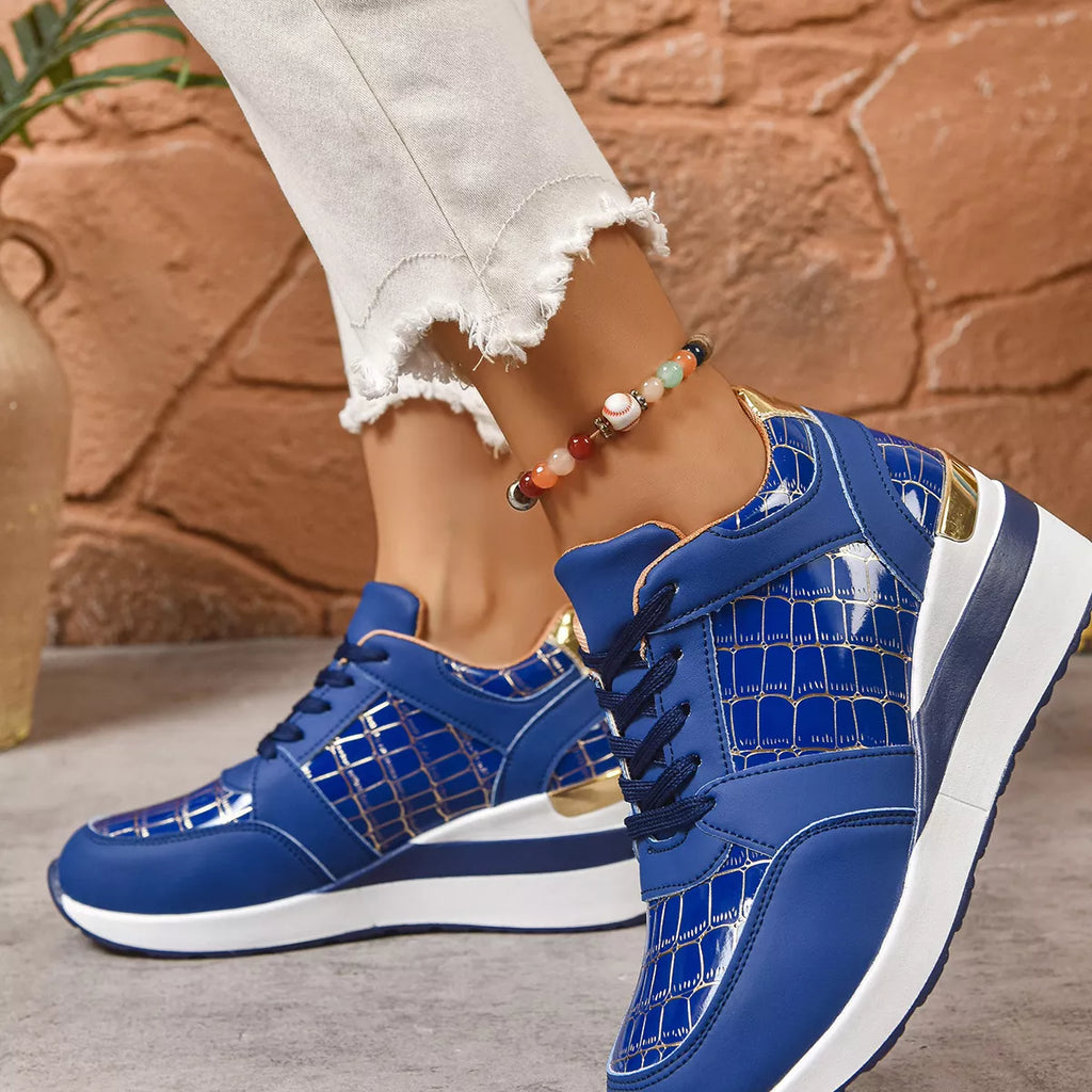 Lace Up Round Toe  Sneakers