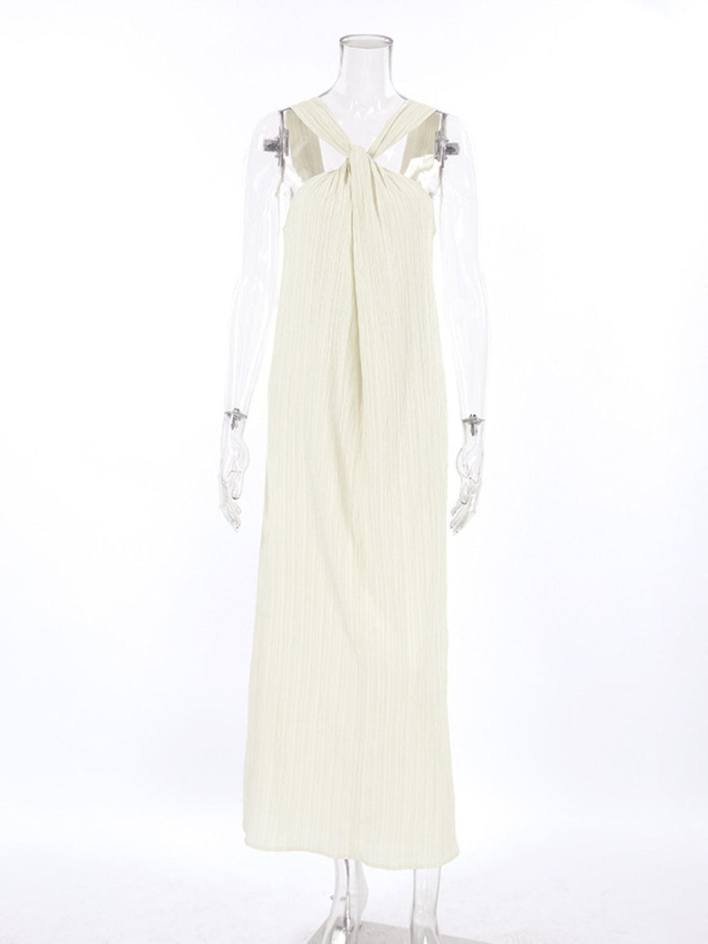 Halter Neck Flowy Maxi Dress