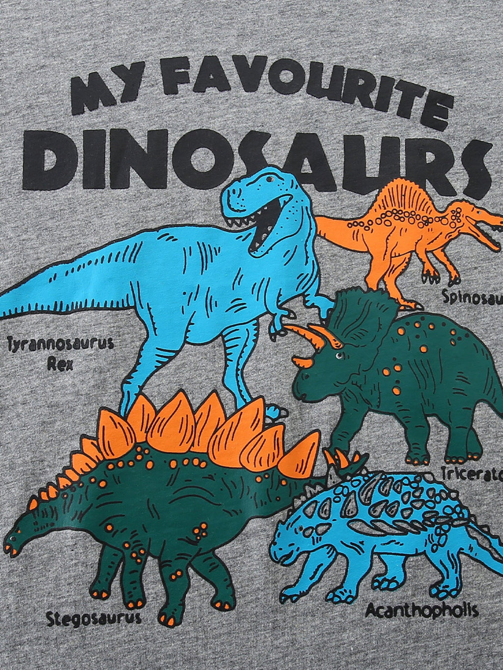 Children's Dinosaurs Graphic Short Sleeve T-Shirt