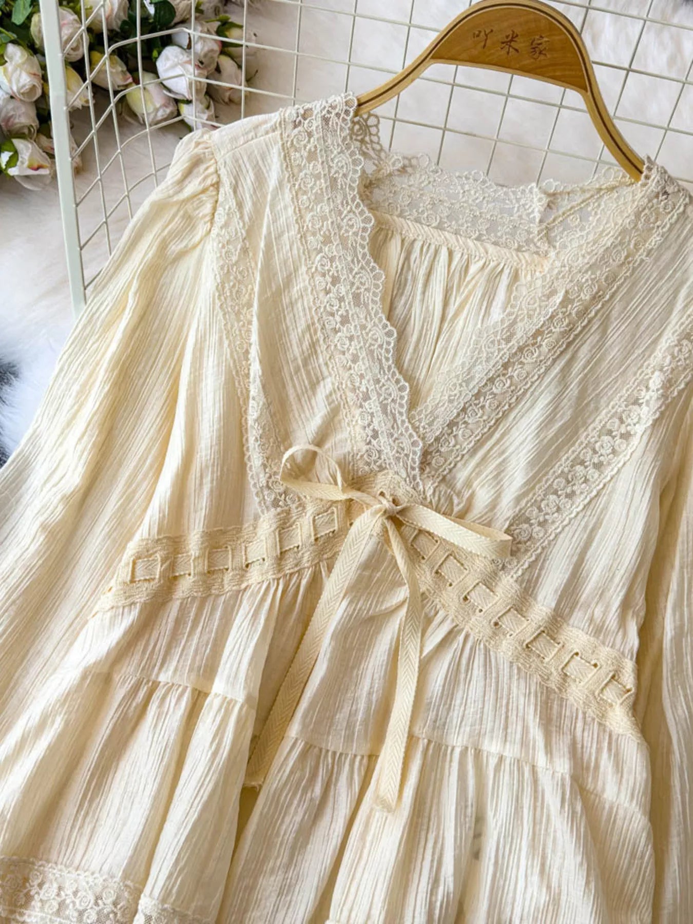 Lace Detail V-Neck Blouse