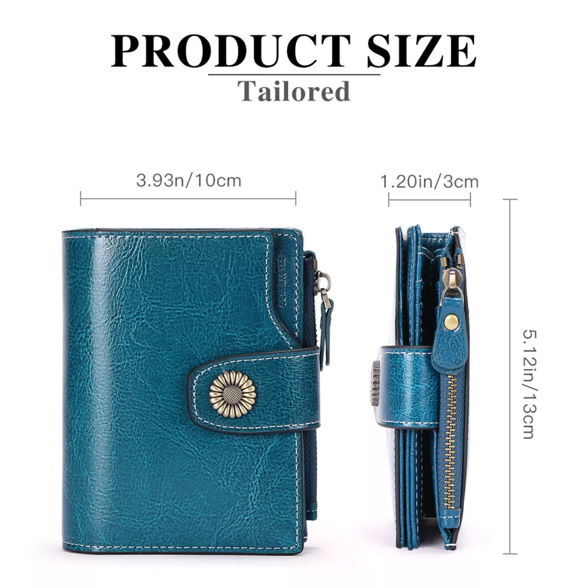 Vintage Style Leather Bifold Wallet