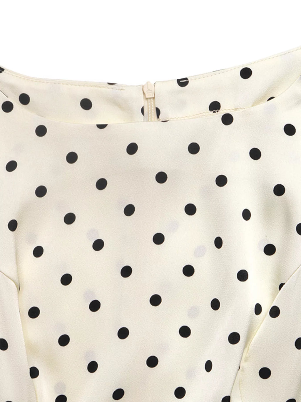Polka Dot Sleeveless Peplum Blouse