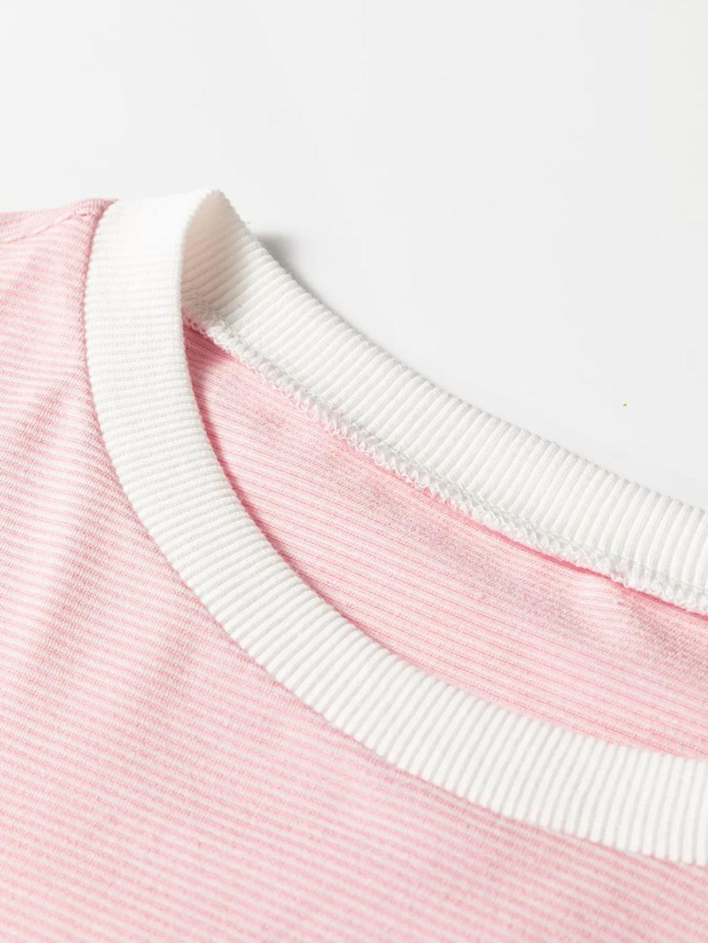 Stripe Contrast Edge Patchwork Long Sleeve Top