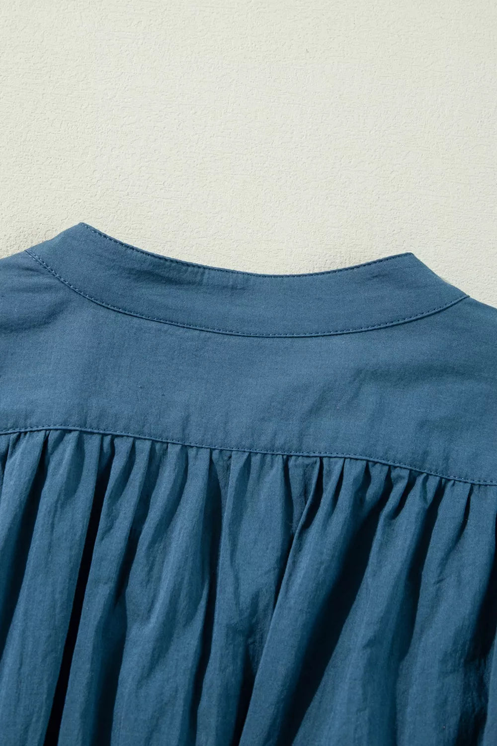 Smocked Button Front Mini Dress
