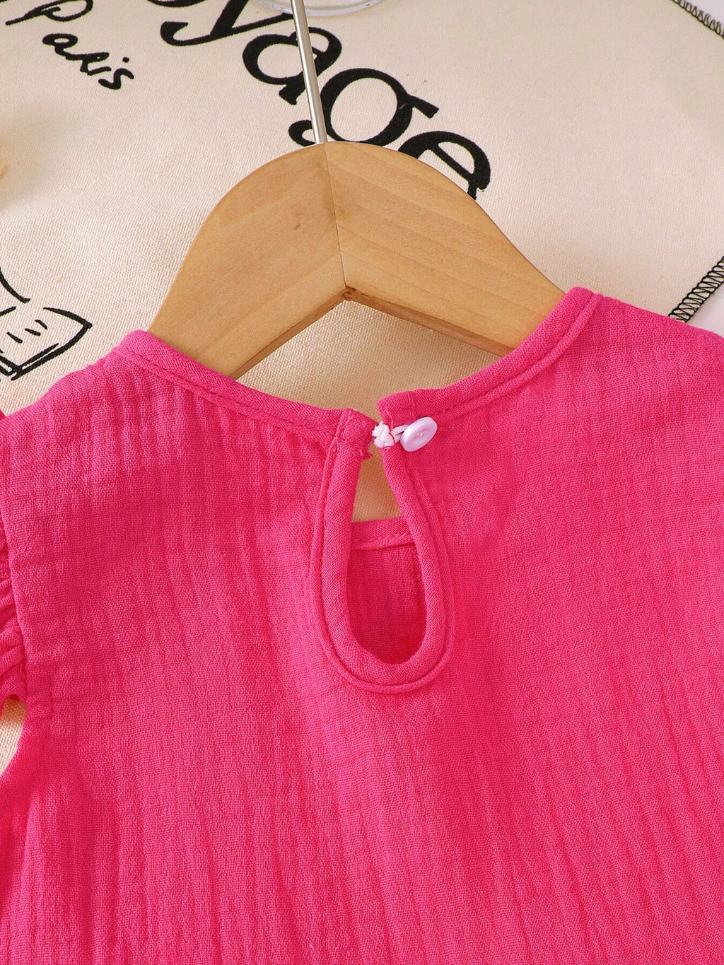 Children's Ruffle Trim Bowknot Top & Shorts Set