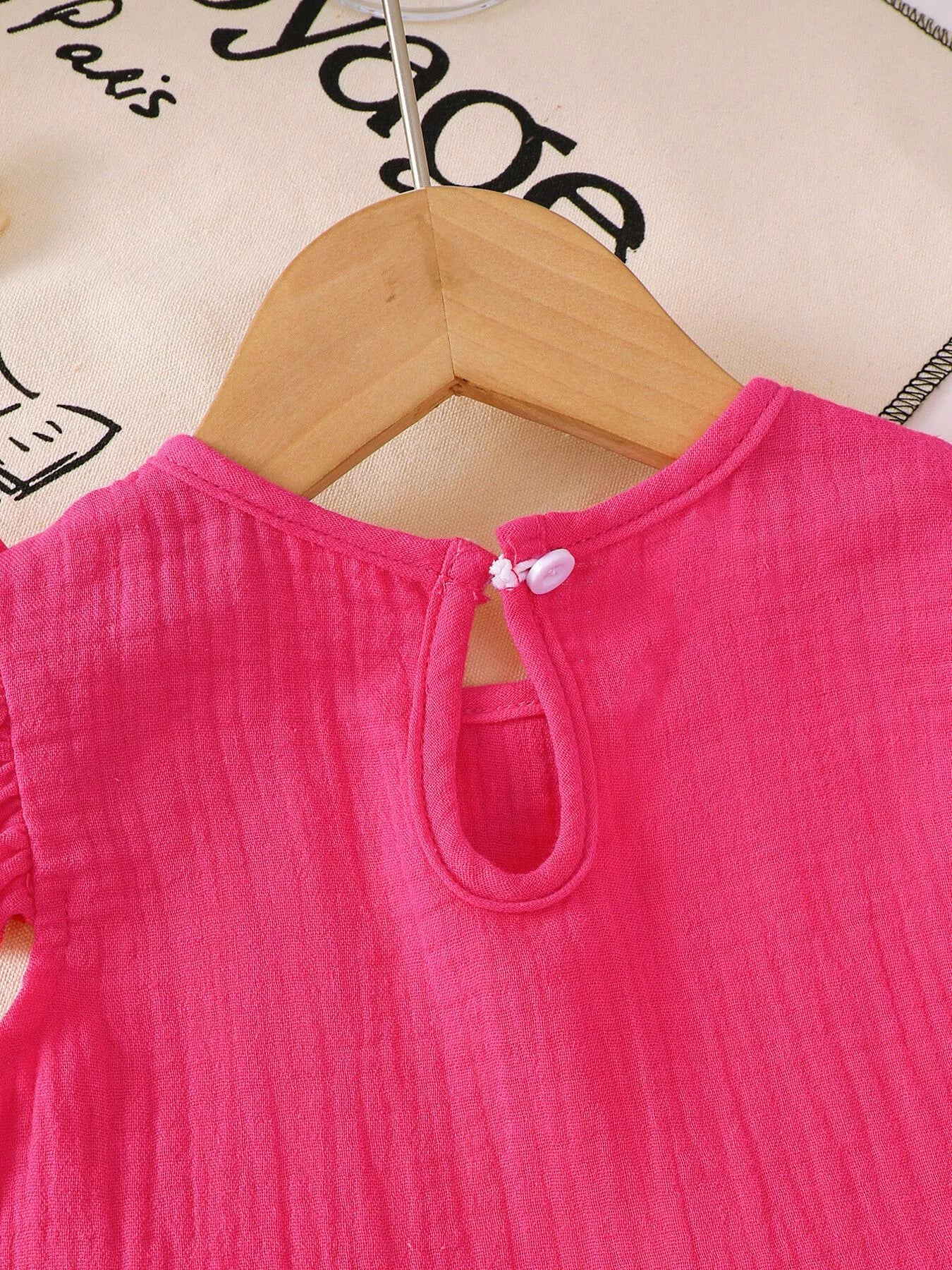Children's Ruffle Trim Bowknot Top & Shorts Set