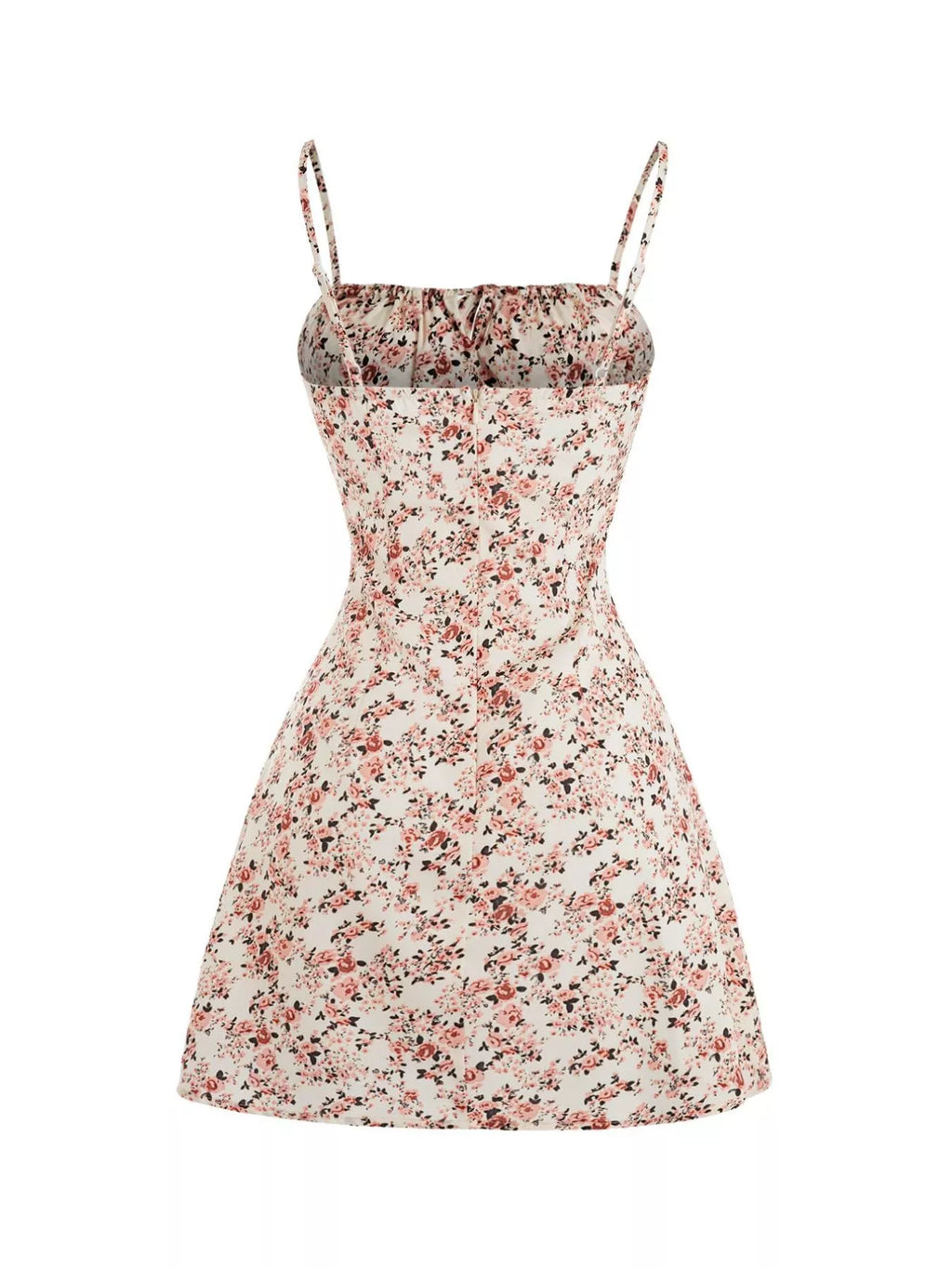 Floral Print Tie Strap Mini Dress
