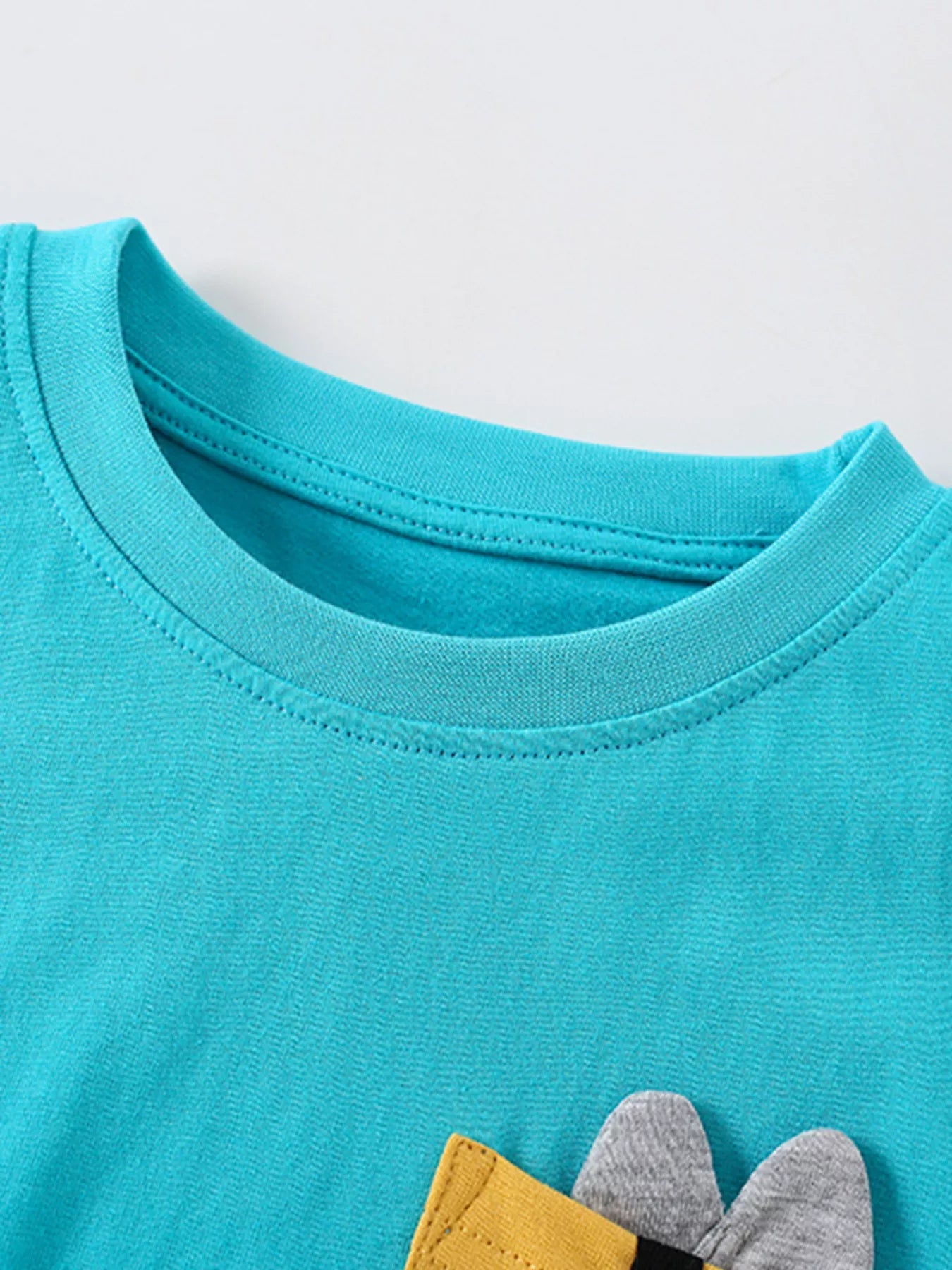 Children's Round Neck Top and Shorts Set