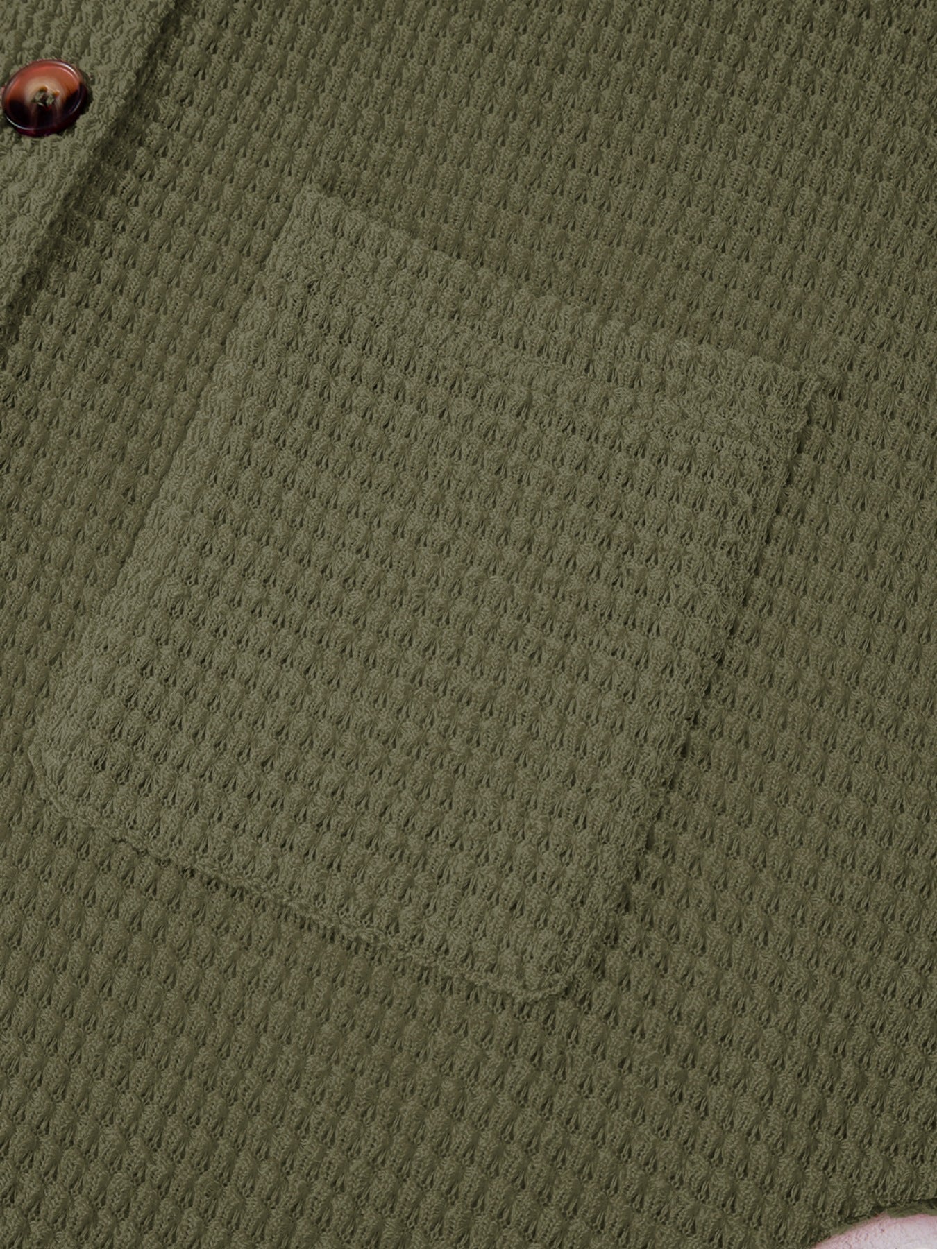 Textured Knit Button Detail Top