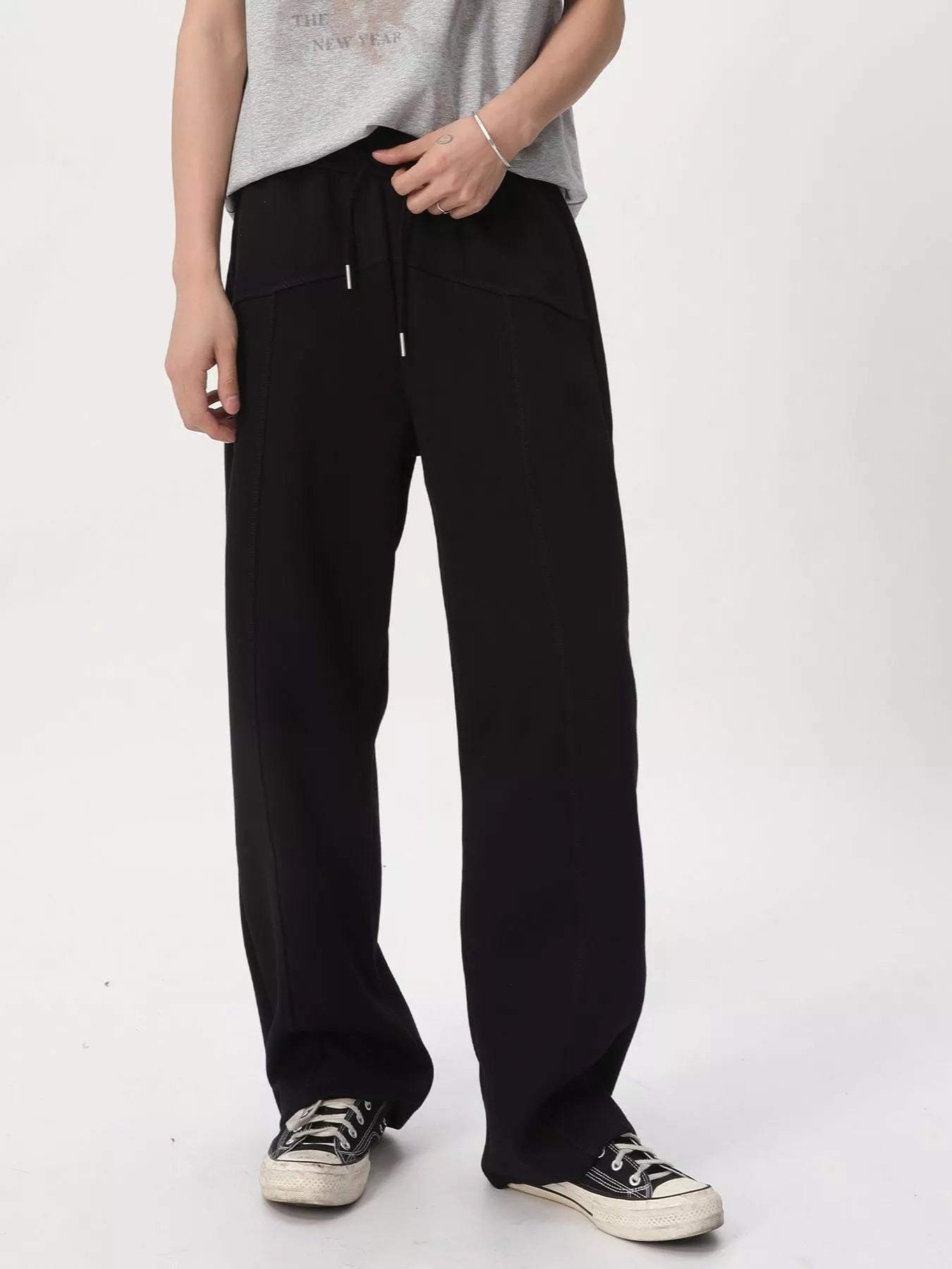 Men's Wide Leg Drawstring Pants