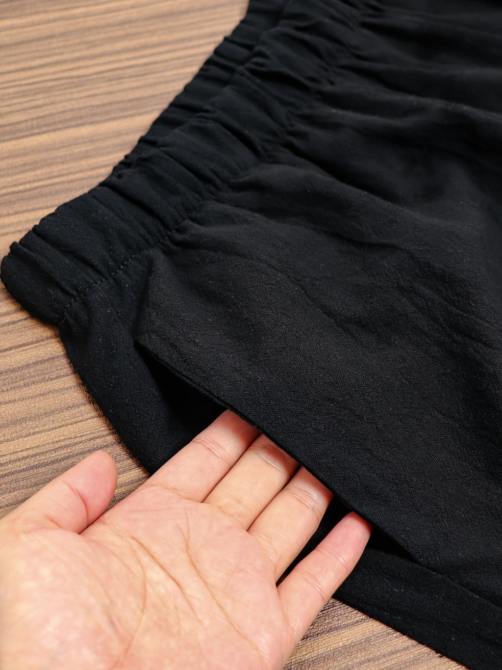 Elastic Waist Pants with Pockets