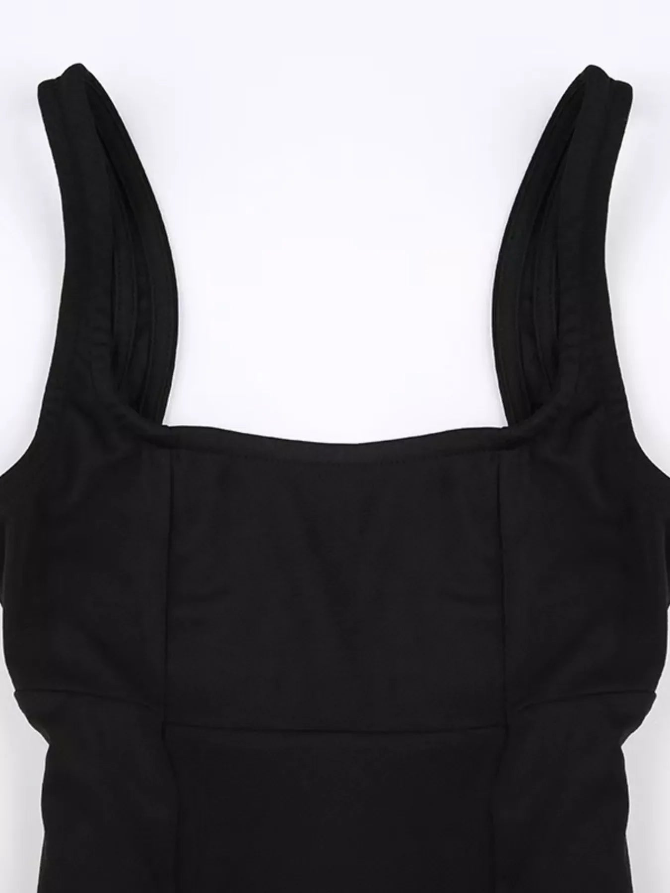 Backless Square Neck Mini Dress
