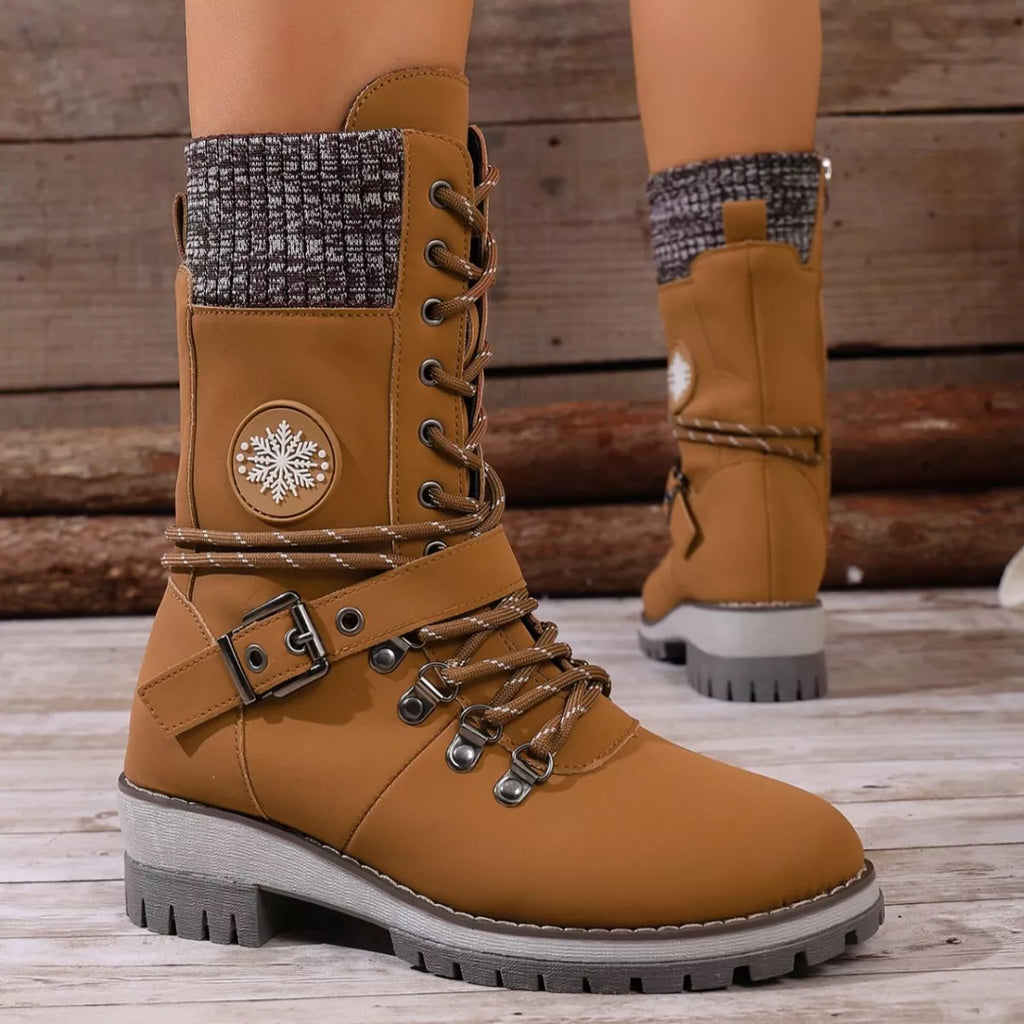 Lace-Up Ankle Combat Boots