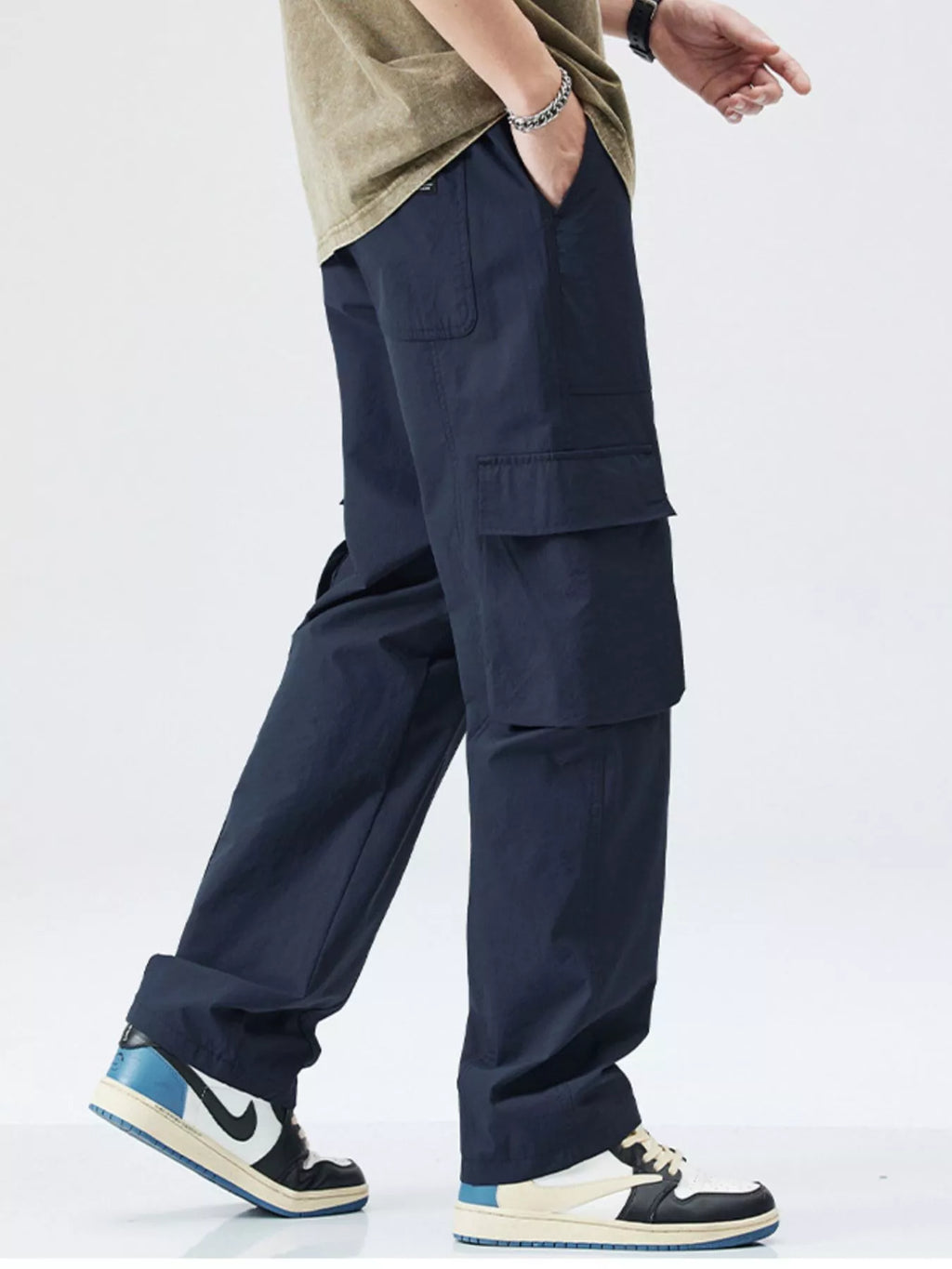 Men's Full Size Relaxed Fit Cargo Pants Plus Size