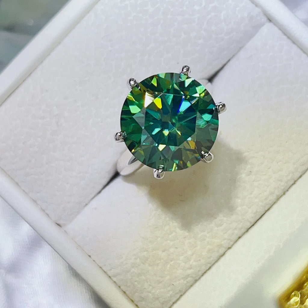 10 Carat Moissanite 925 Sterling Silver Ring