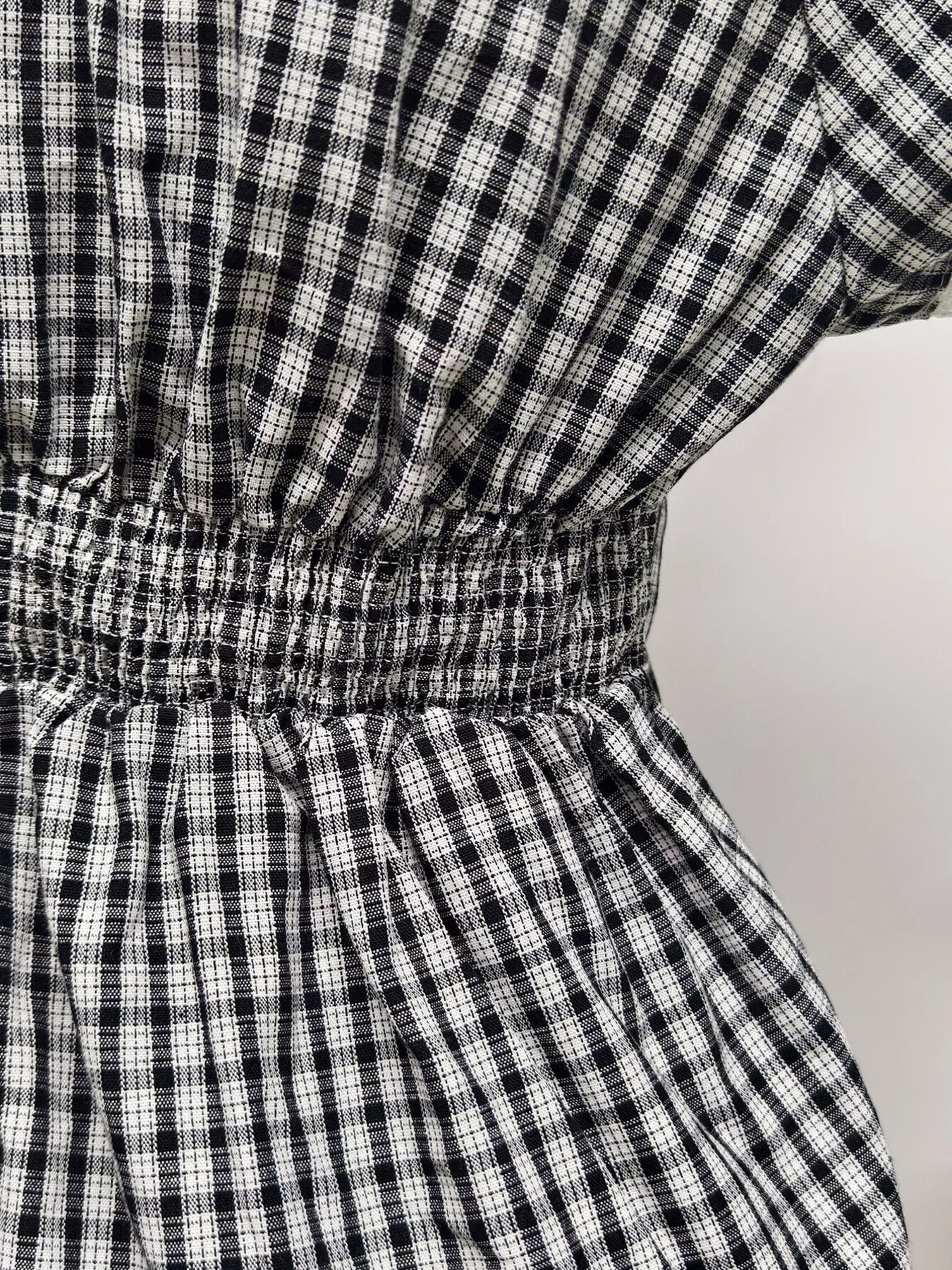 Plaid Short Sleeve Blouse