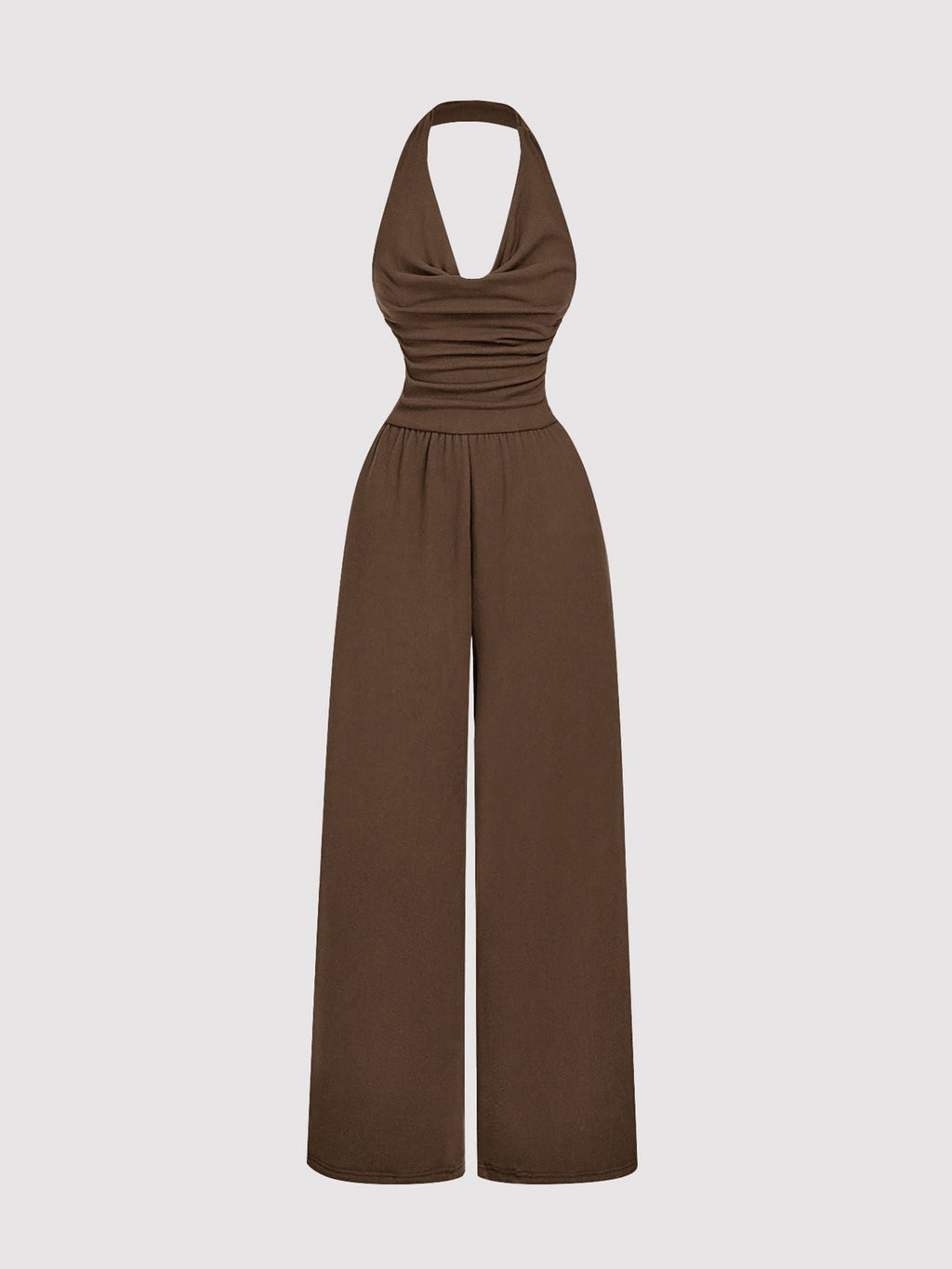 Halter Neck Wide Leg Jumpsuit