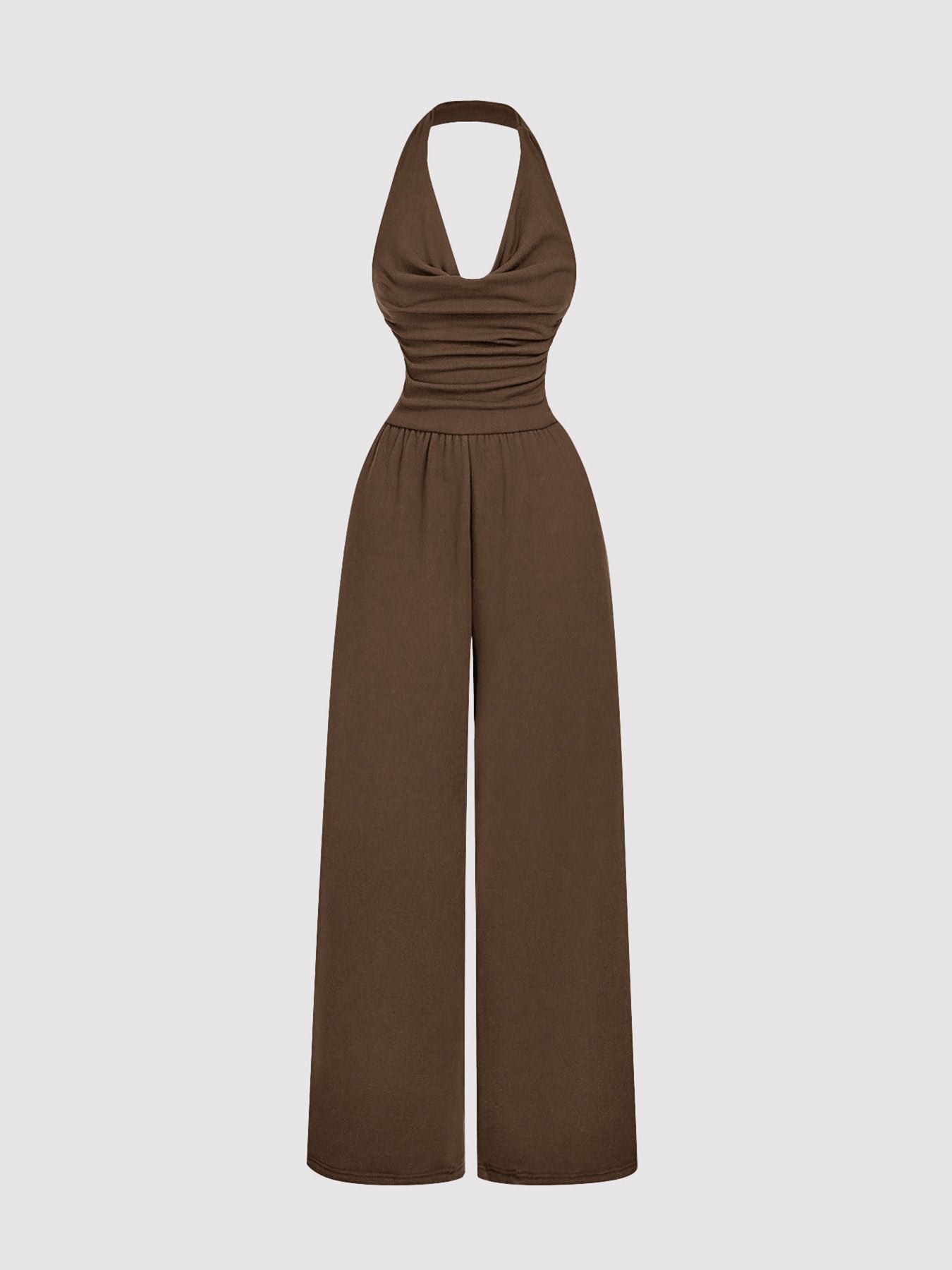 Halter Neck Wide Leg Jumpsuit
