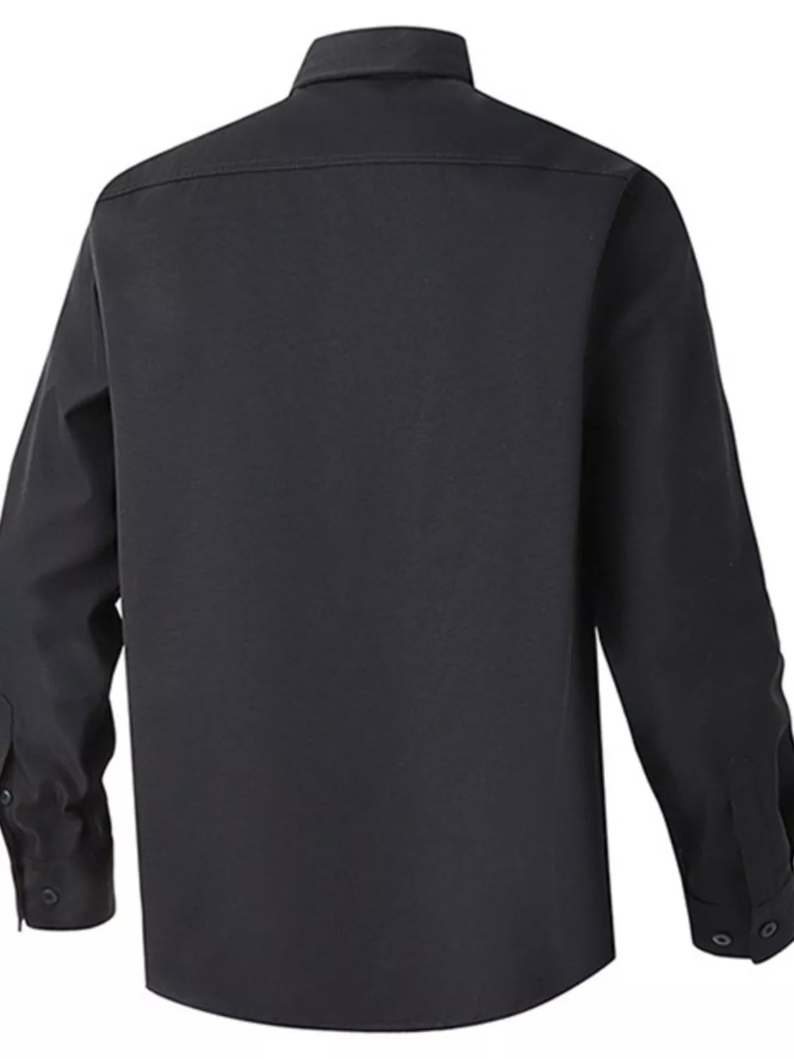 Men's Solid Color Long Sleeve Button-Up Shirt
