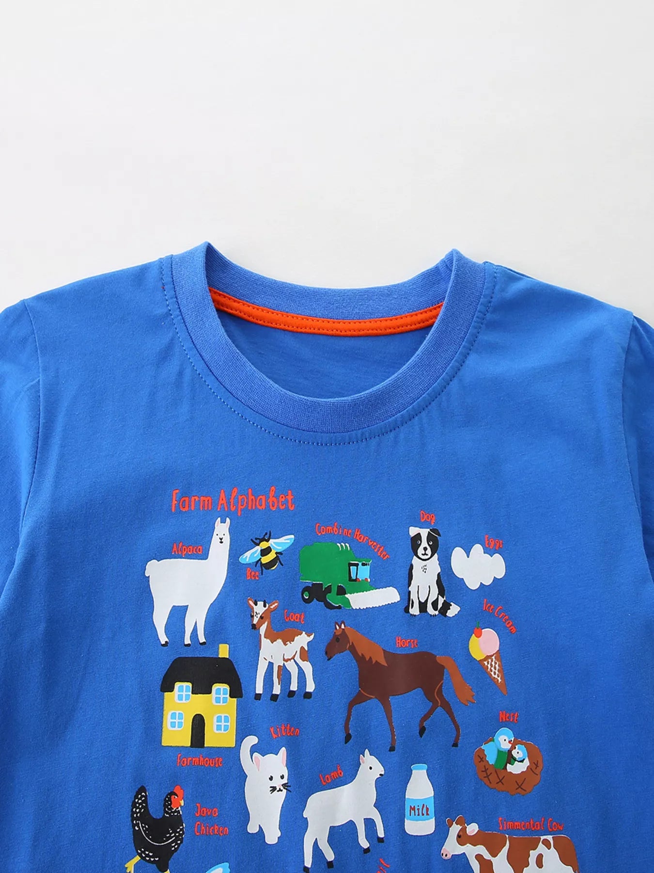 Children's Farm Alphabet T-Shirt and Dinosaur Adventure Pants Set