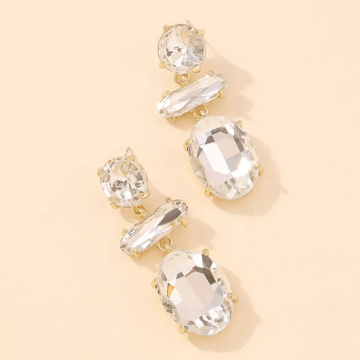 Alloy Geometric Dangle Earrings