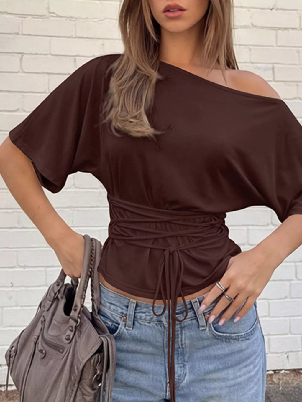 Boat Neck Short Sleeve T-Shirt