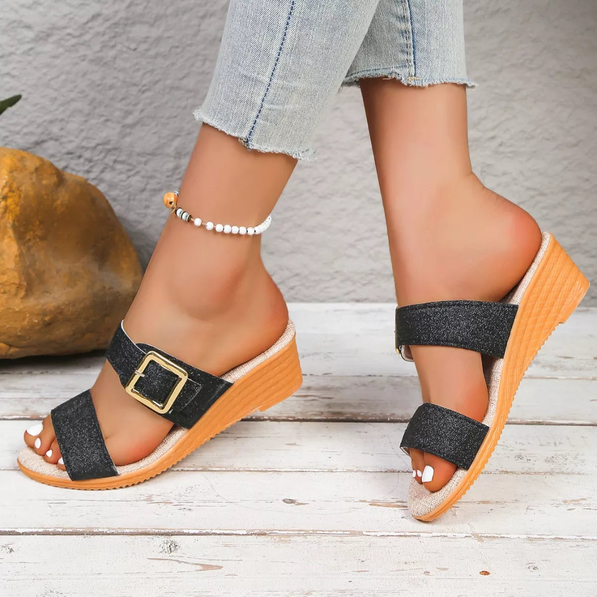 Open Toe Wedge Sandals