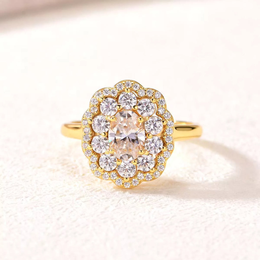 3.8 Carat Moissanite 925 Sterling Silver Ring