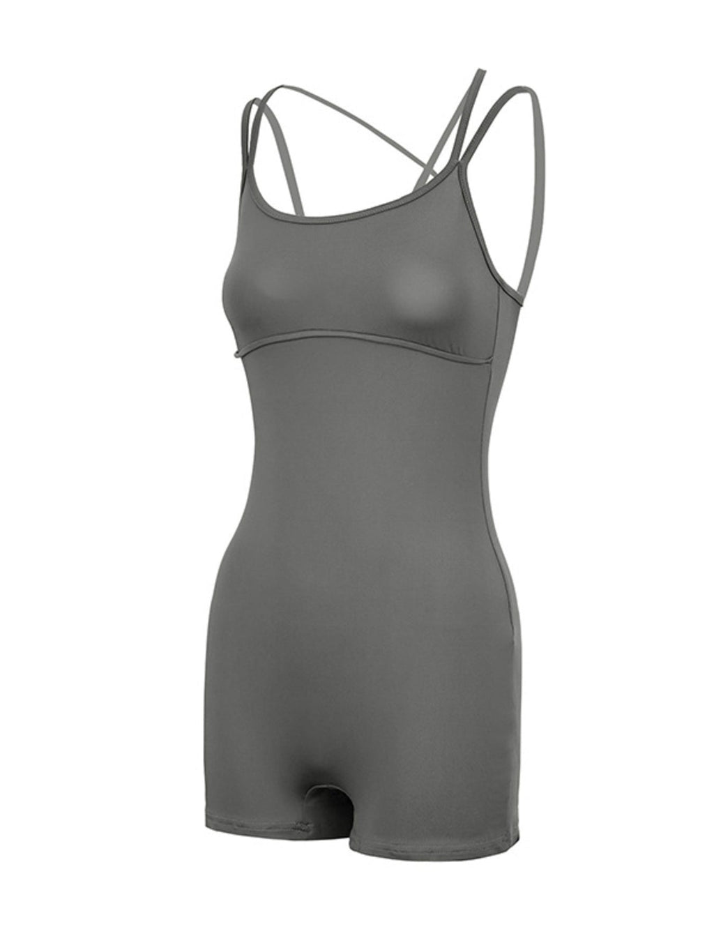 Double Spaghetti Strap Active Romper