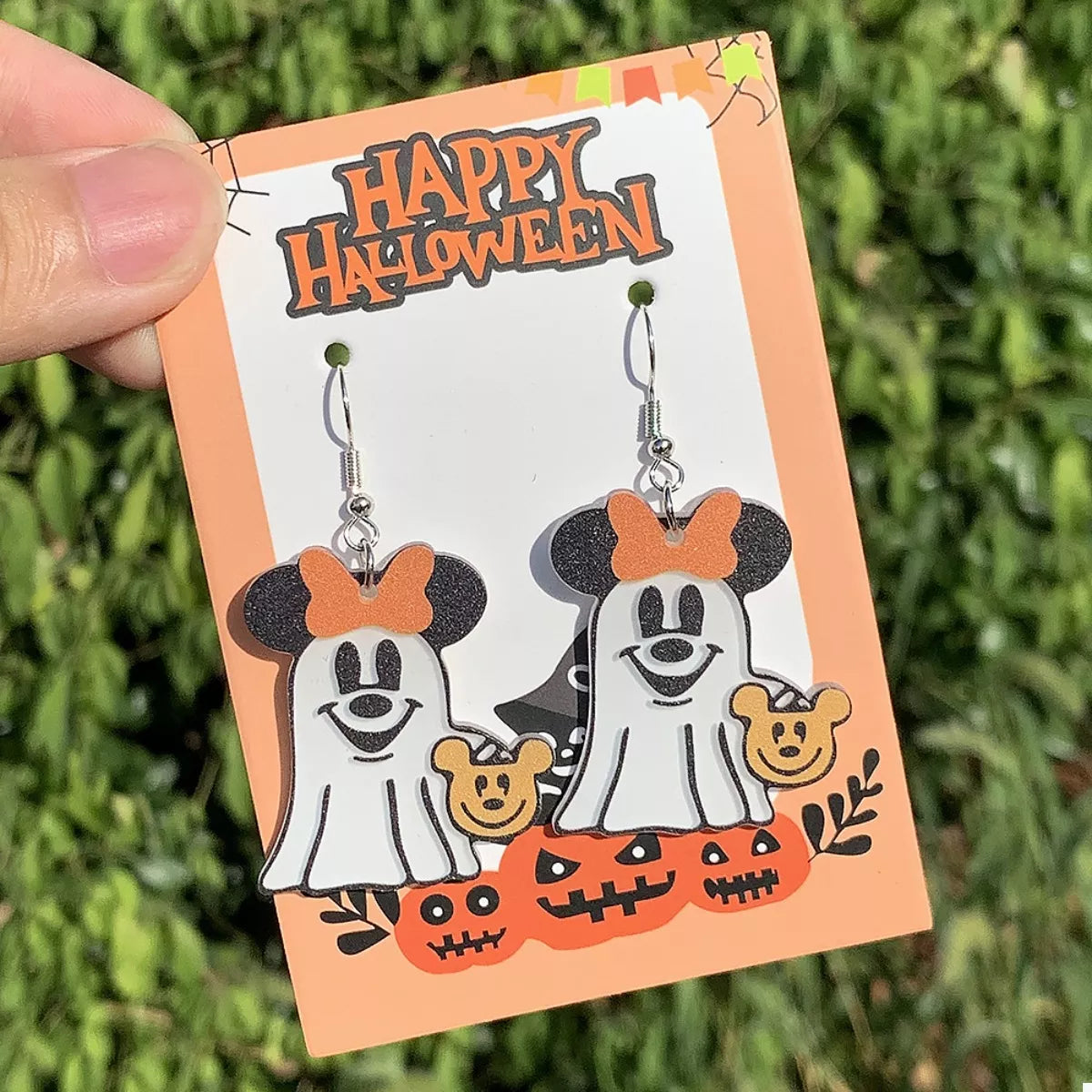 Halloween Mickey Ghost Dangle Earrings