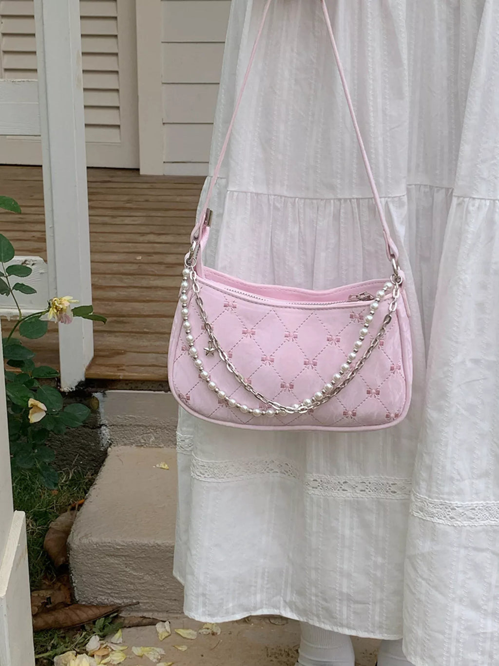 Pearl Chain Shoulder Bag