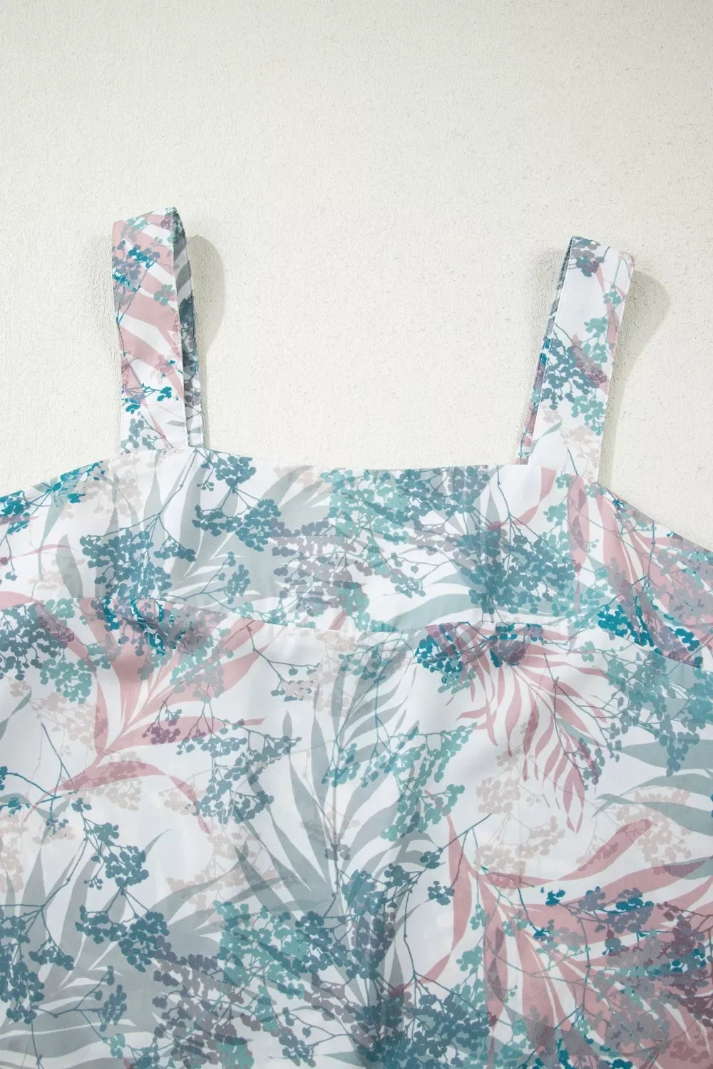 Floral Print Sleeveless Top and Wide Leg Pants Set