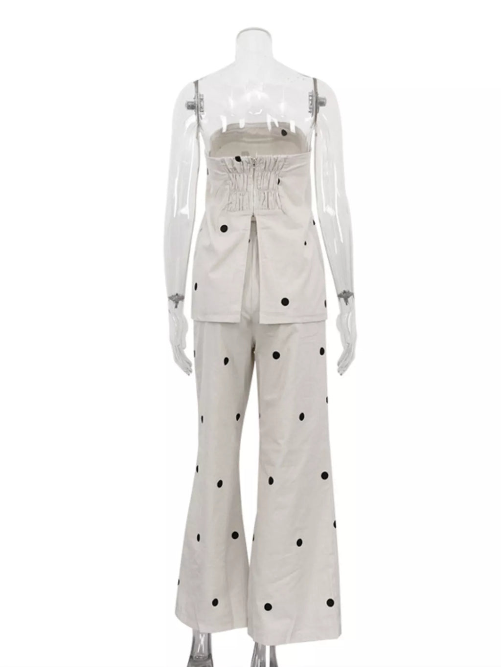 Polka Dot Tube Top and Pants Set