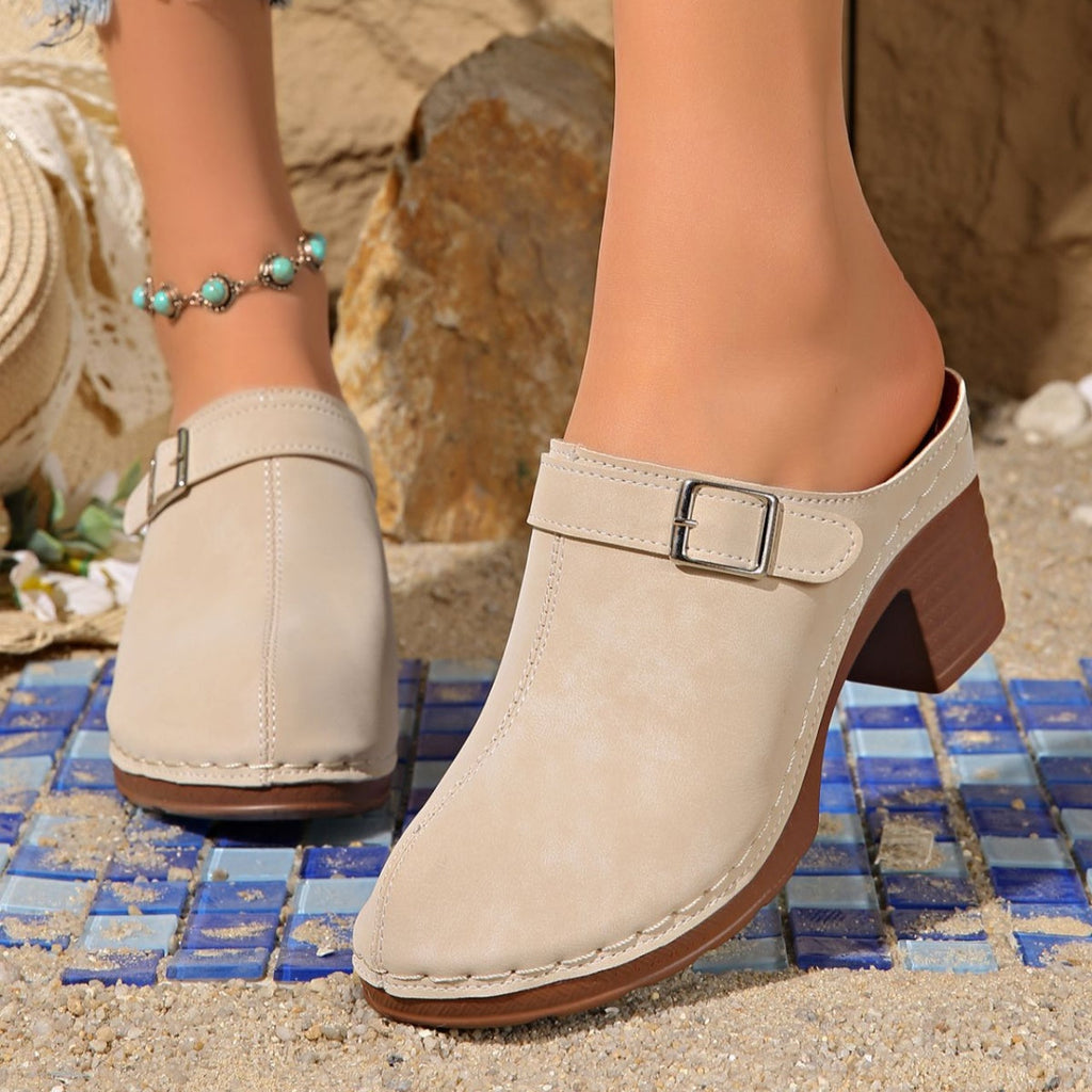 Round Toe Platform Slip-Ons