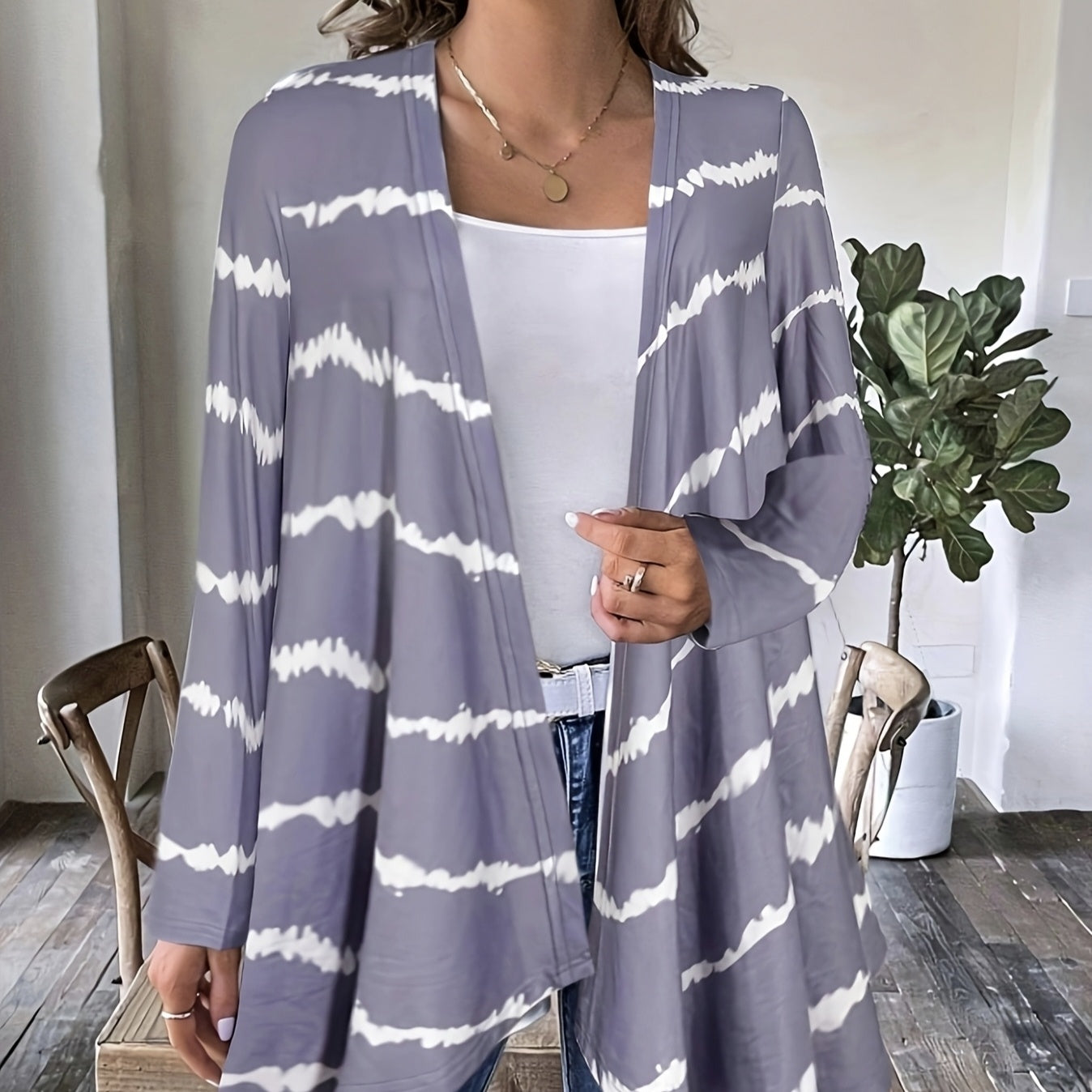 Women’s Printed Open Jacket