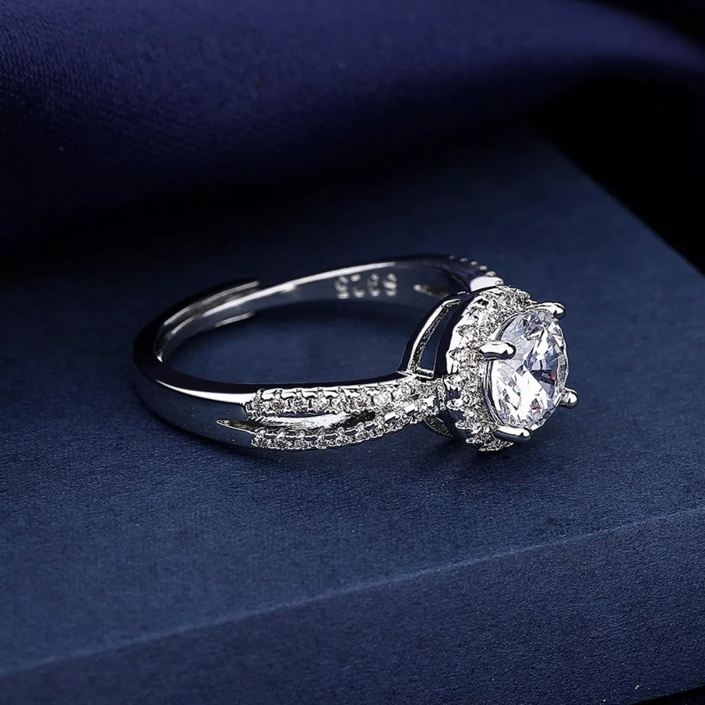 1 Carat 925 Sterling Silver Moissanite Ring